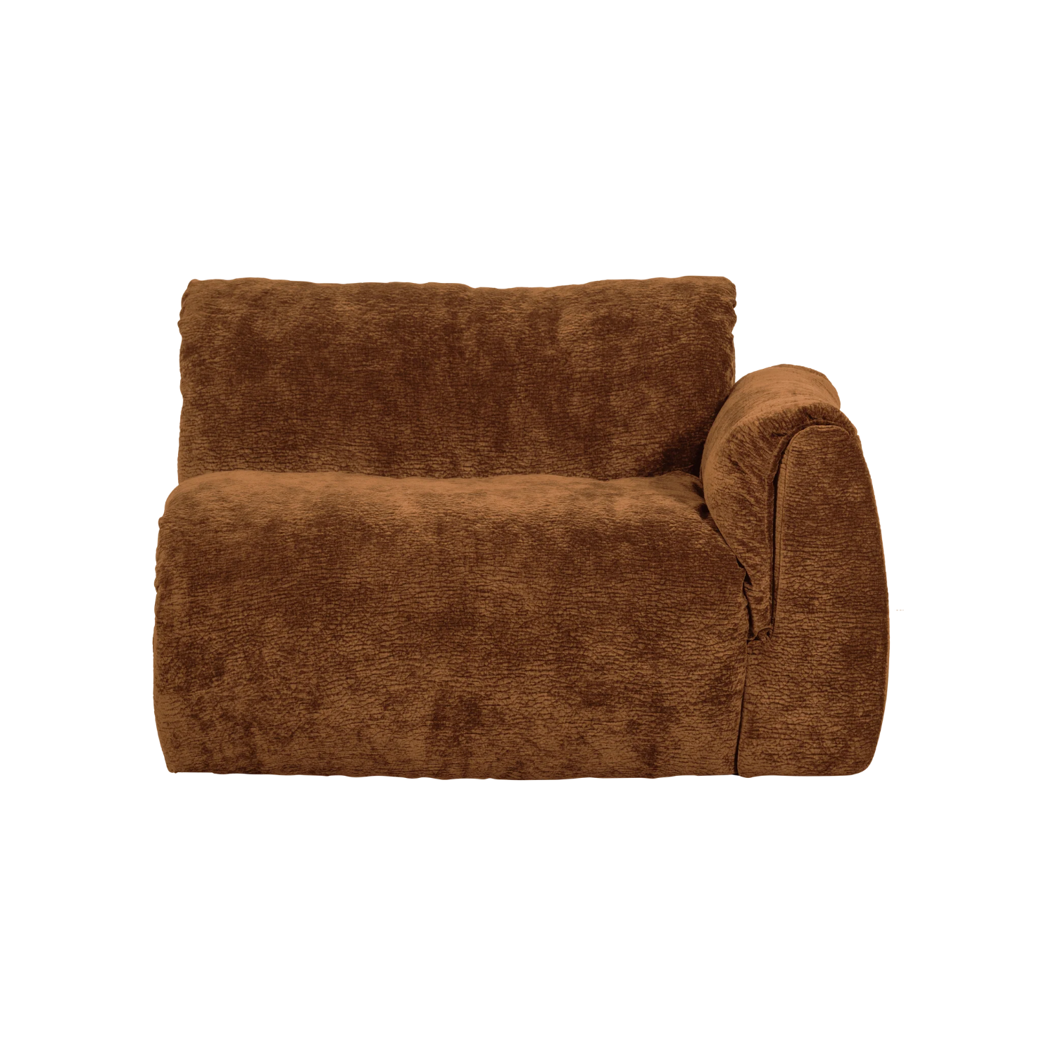 Sofa modułowa BAGGY 3D - element prawostronny brązowy