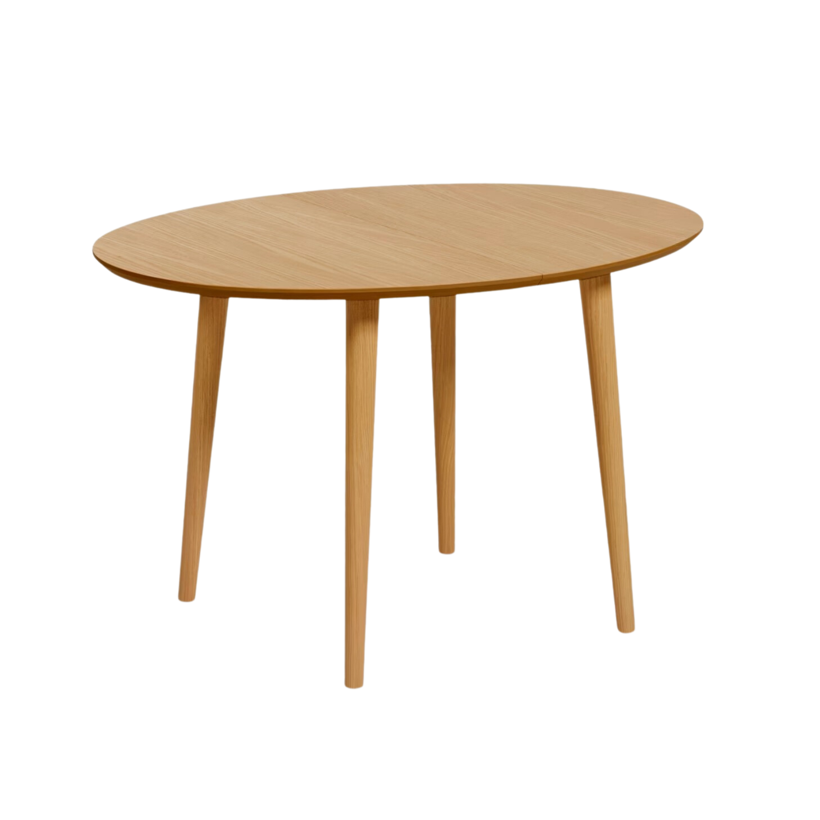OQUI round extendable table oak veneer