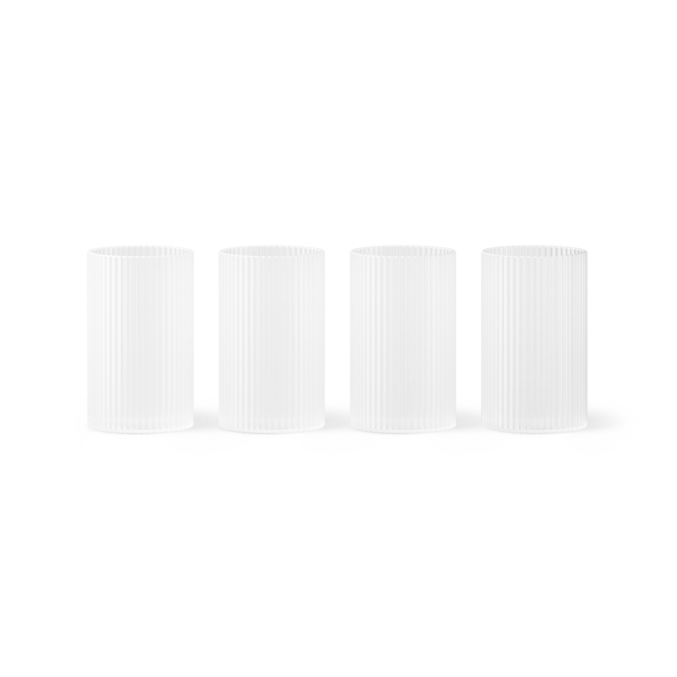 RIPPLE VERRINES Glass Set White Glass