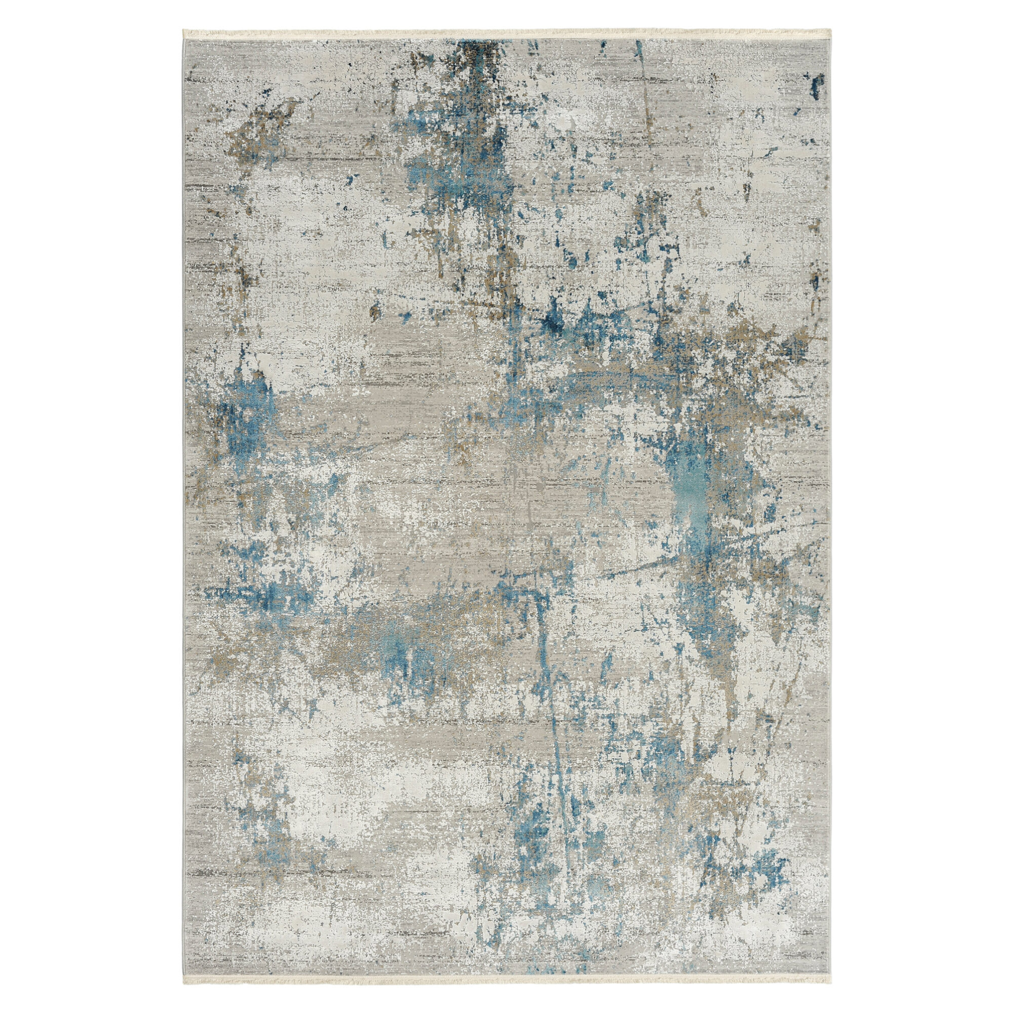 ROYAL gray rug with blue
