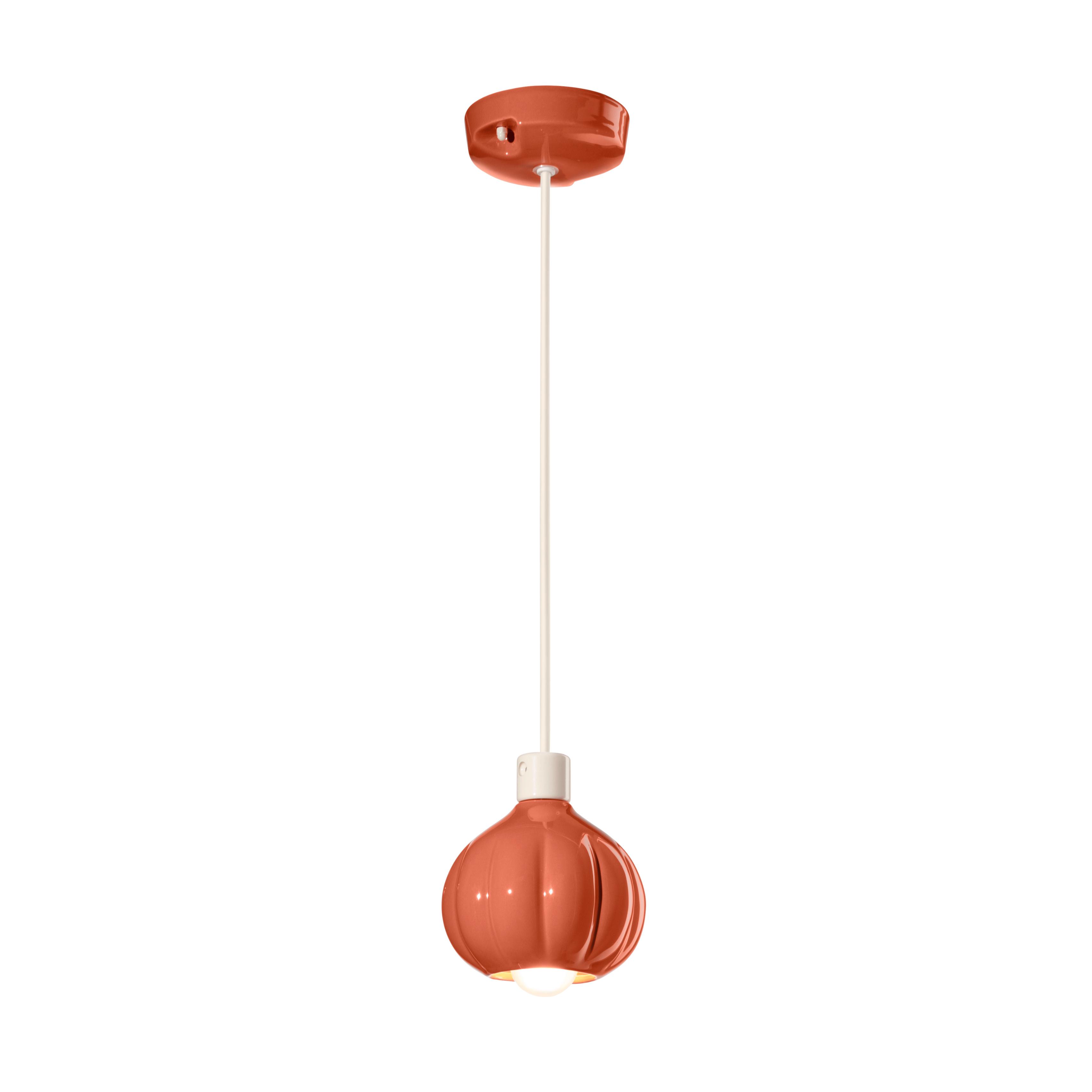 Lampa wisząca ceramiczna AFOXÉ pomarańczowy