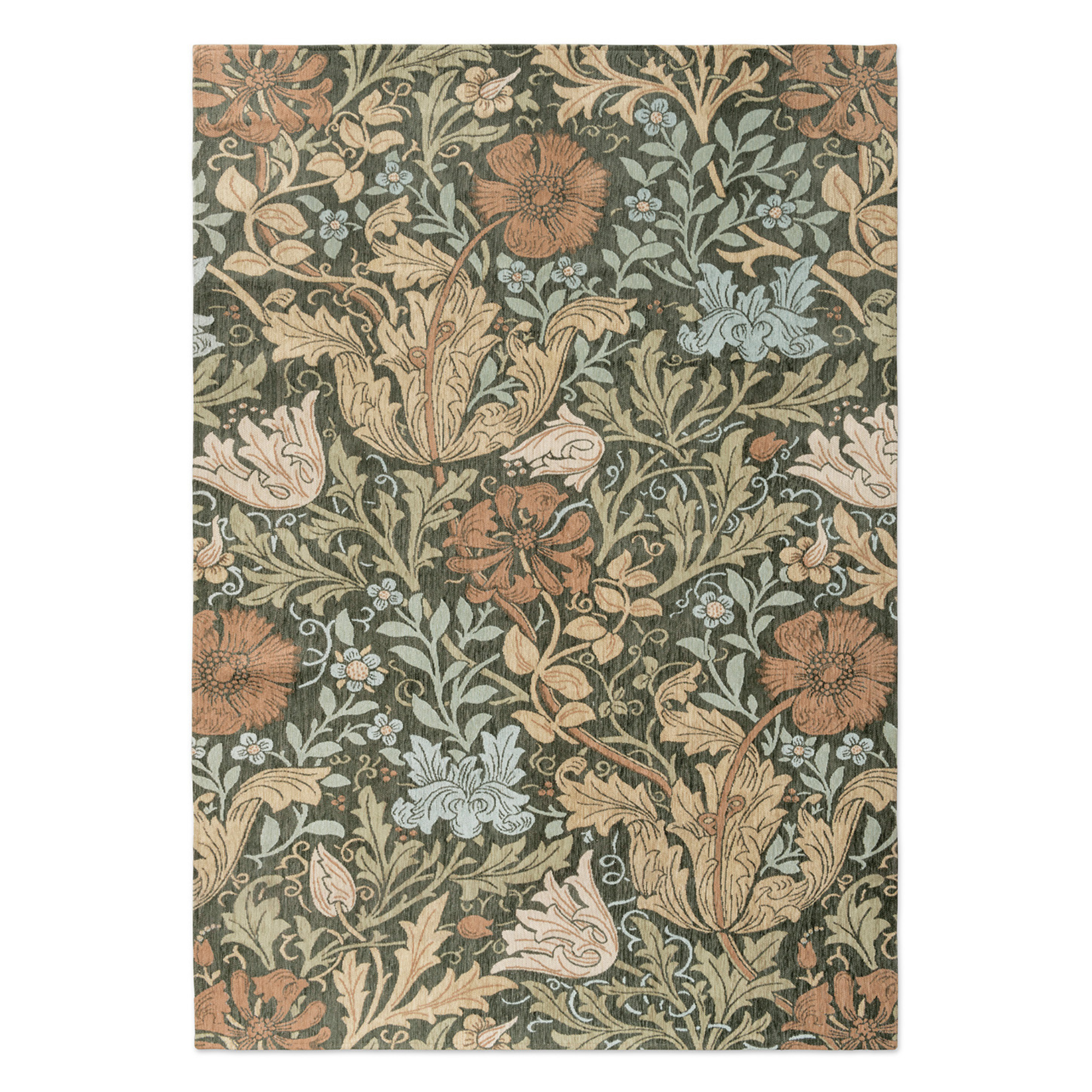 COMPTON TRELLIS Green and Brown Rug