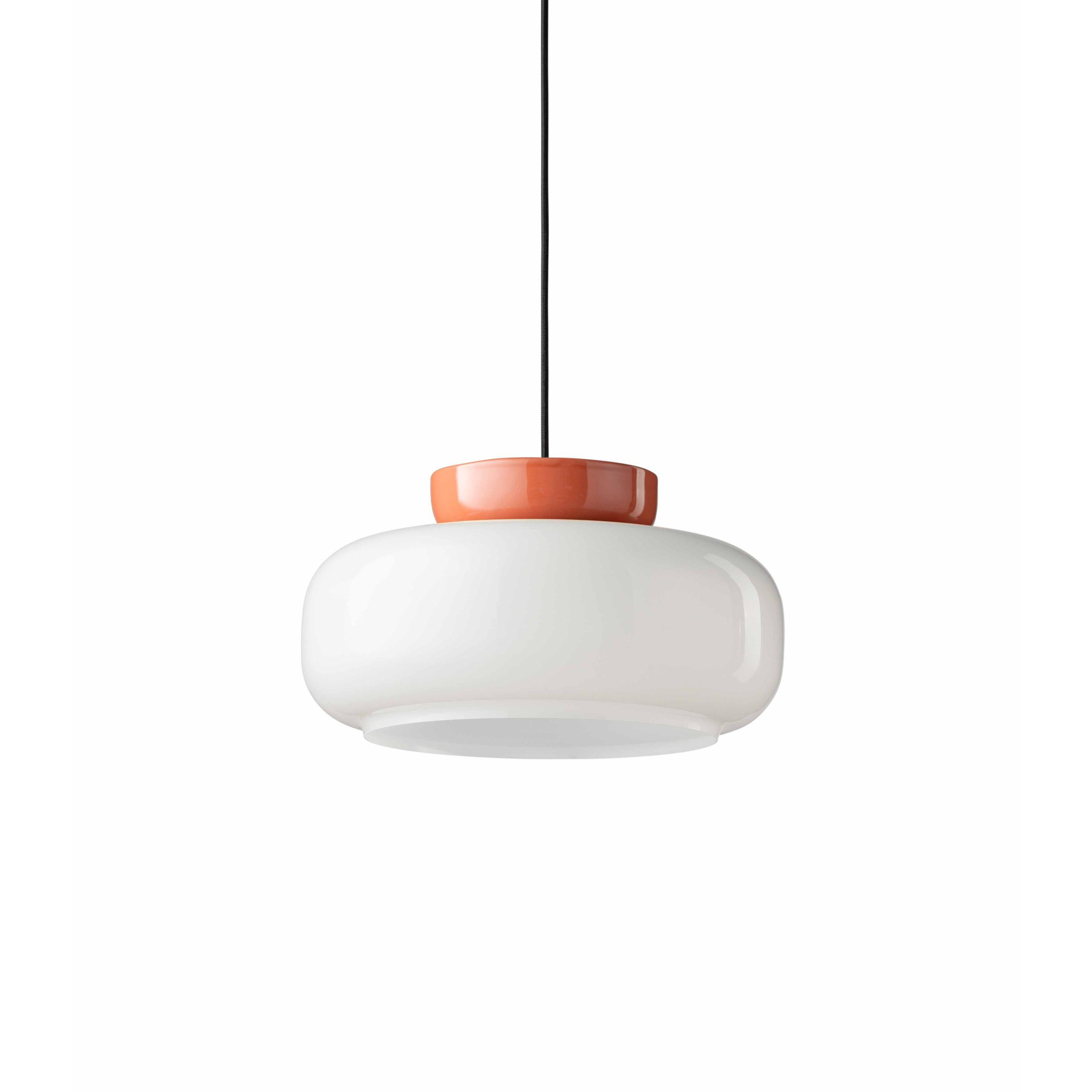 Lampa wisząca ceramiczna MARACANÀ mleczny z pomarańczowym