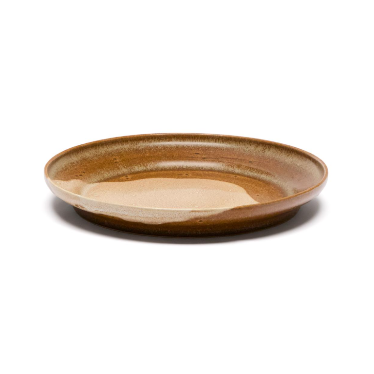 NAGOLI Flat Plate Brown Ceramic