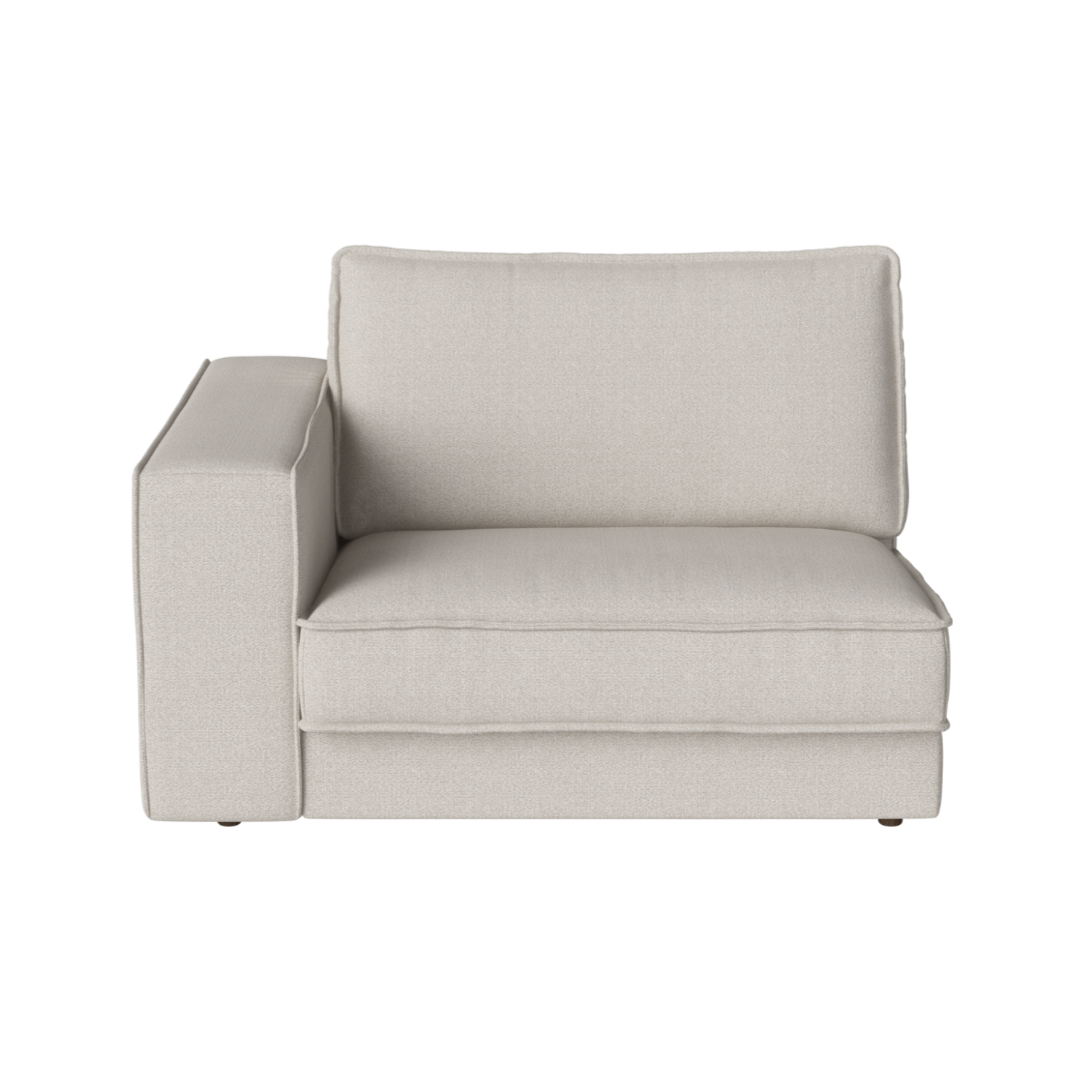 Sofa modułowa NOORA - moduł lewostronny z czarną podstawą