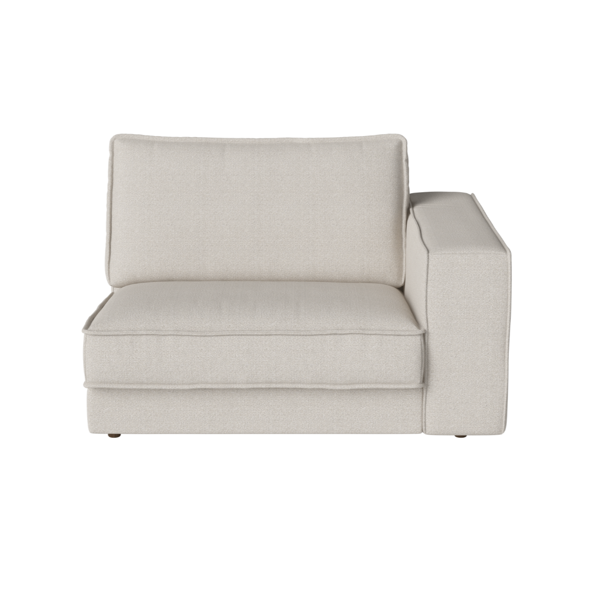 Sofa modułowa NOORA - moduł prawostronny z czarną podstawą