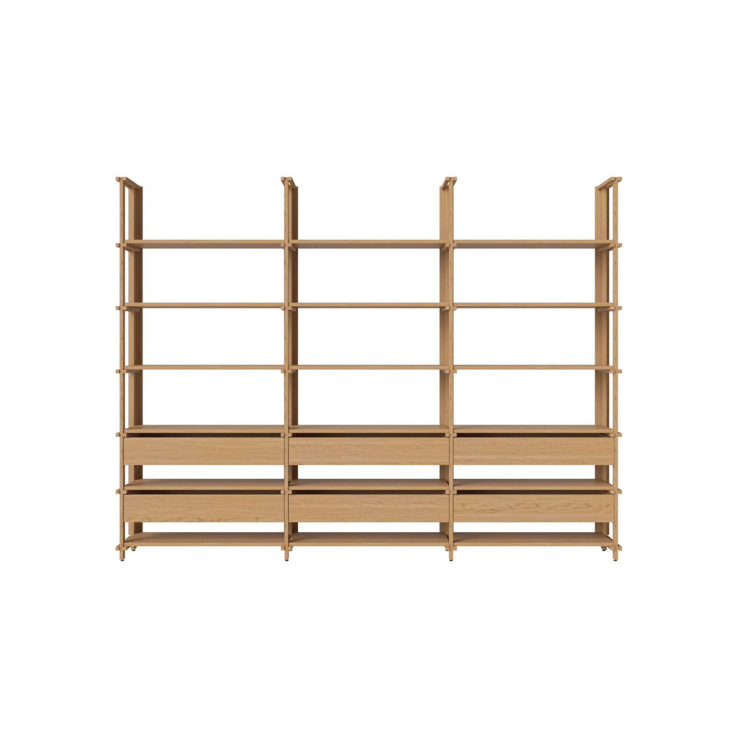 Ein Rack mit Schubladen Friedman Eiche Holz