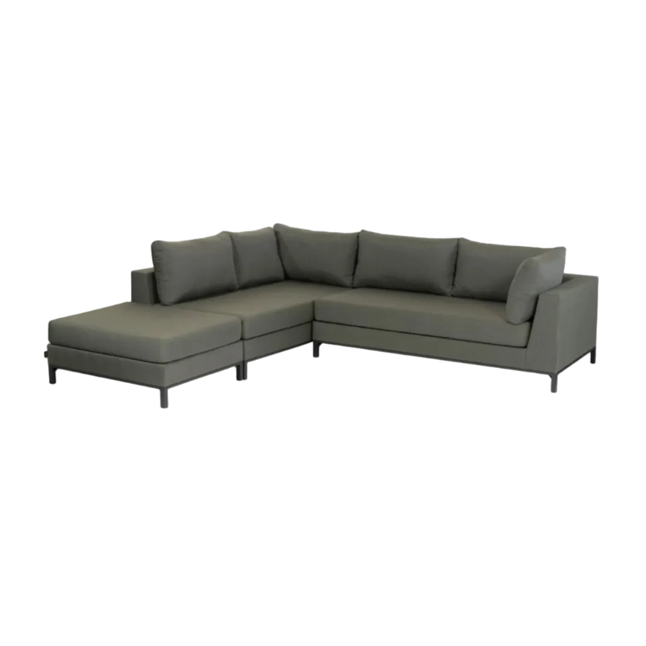 Left-facing garden corner sofa SICILIE green