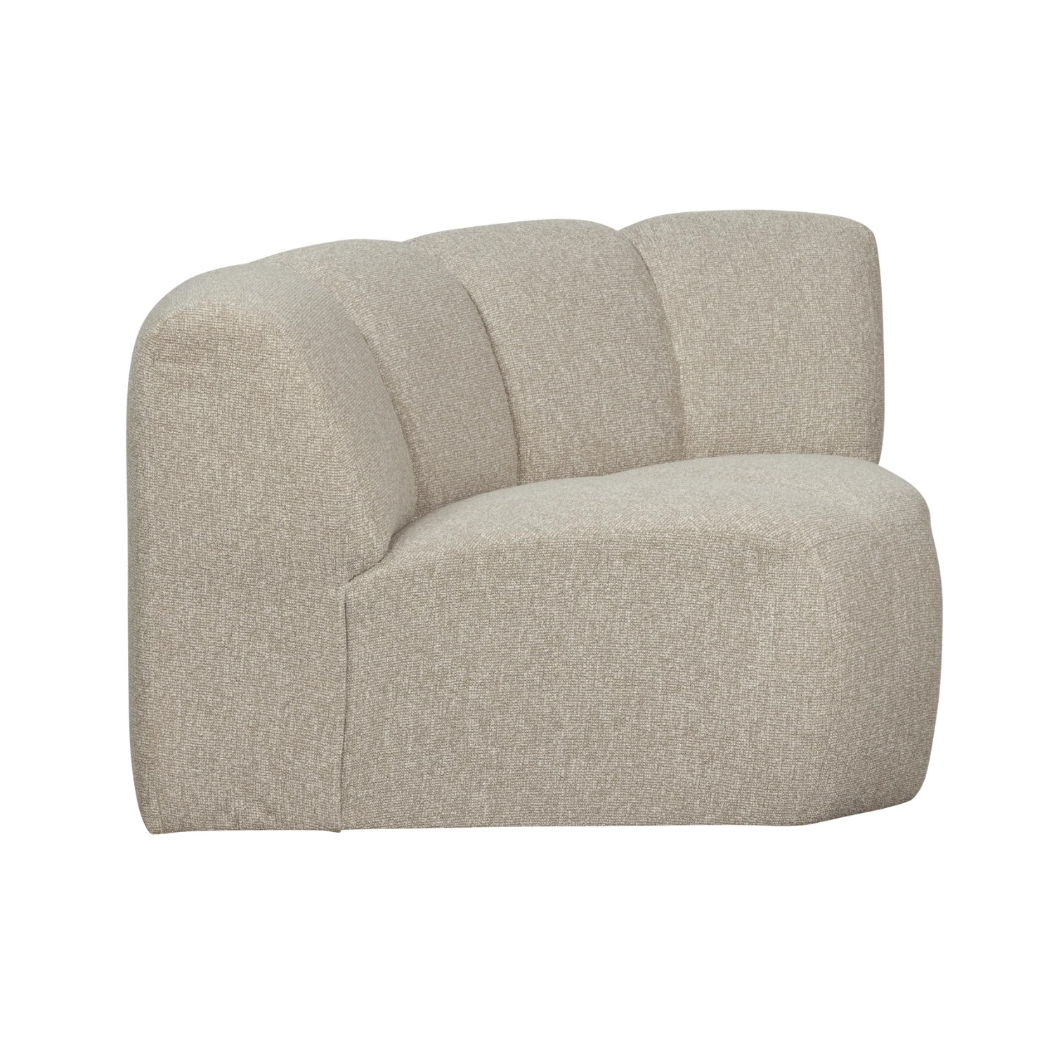 Sofa modułowa MOJO - element narożny beżowy melanż bouclé