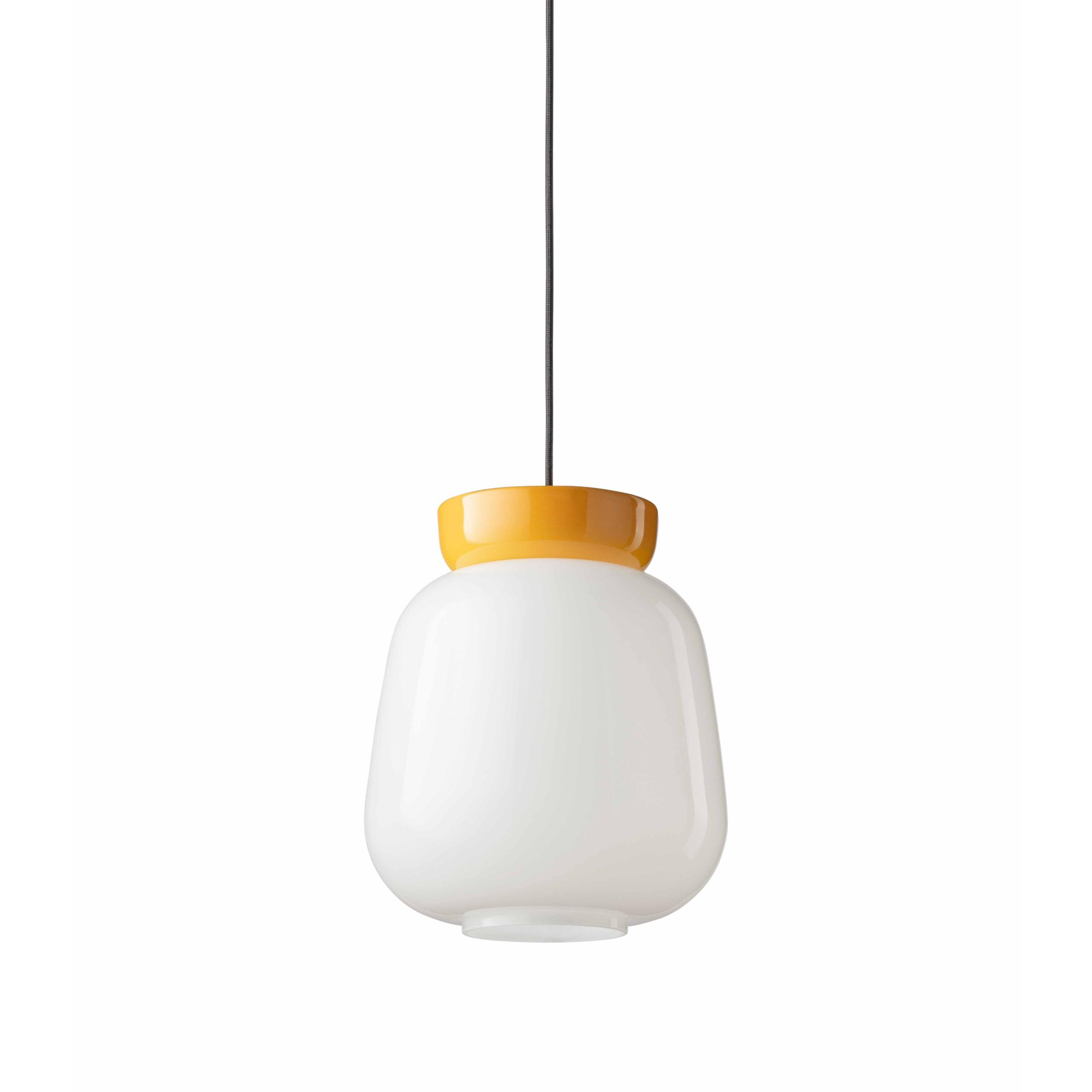 Lampa wisząca ceramiczna CORCOVADO mleczny z żółtym