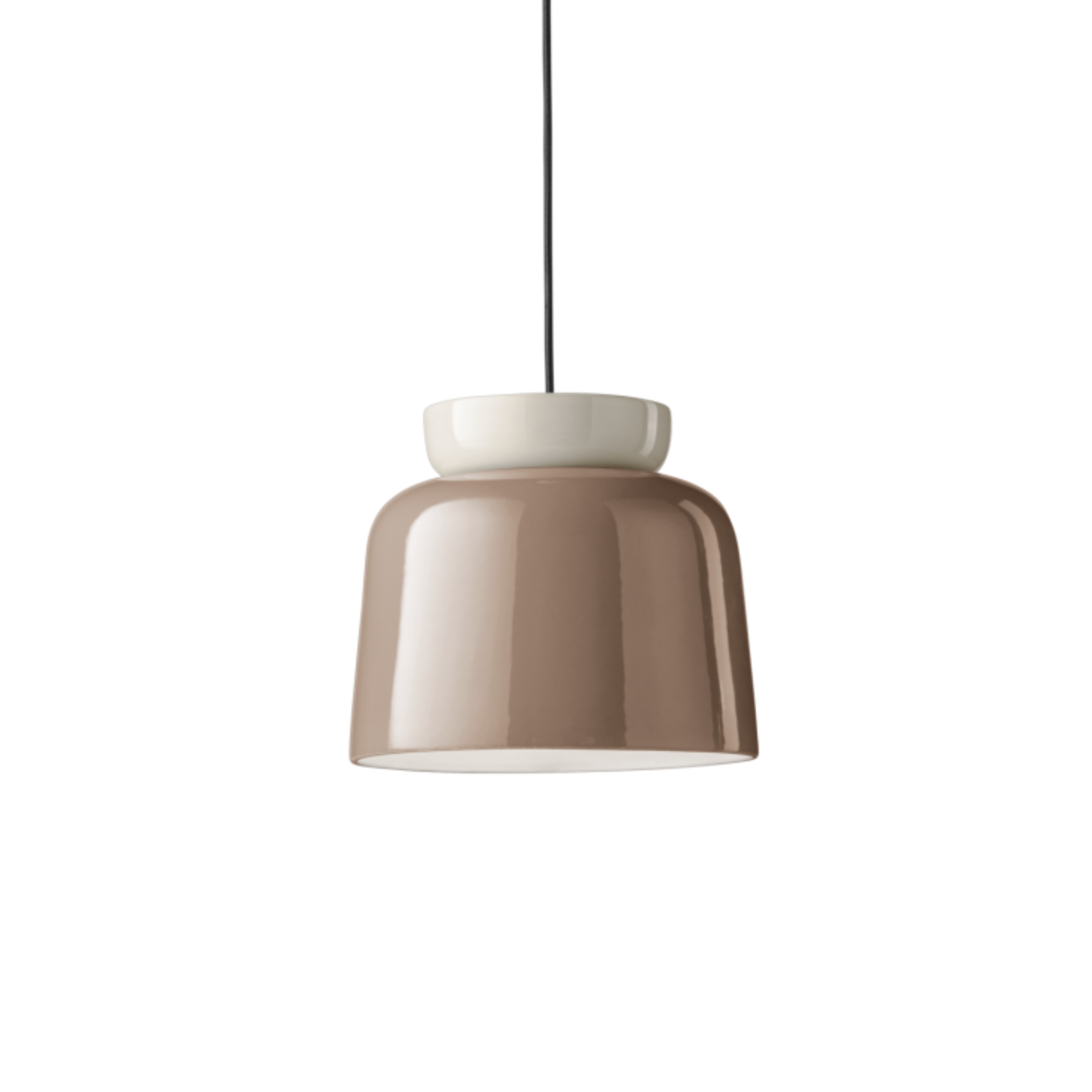 Lampa wisząca ceramiczna CORCOVADO mokka z beżowym