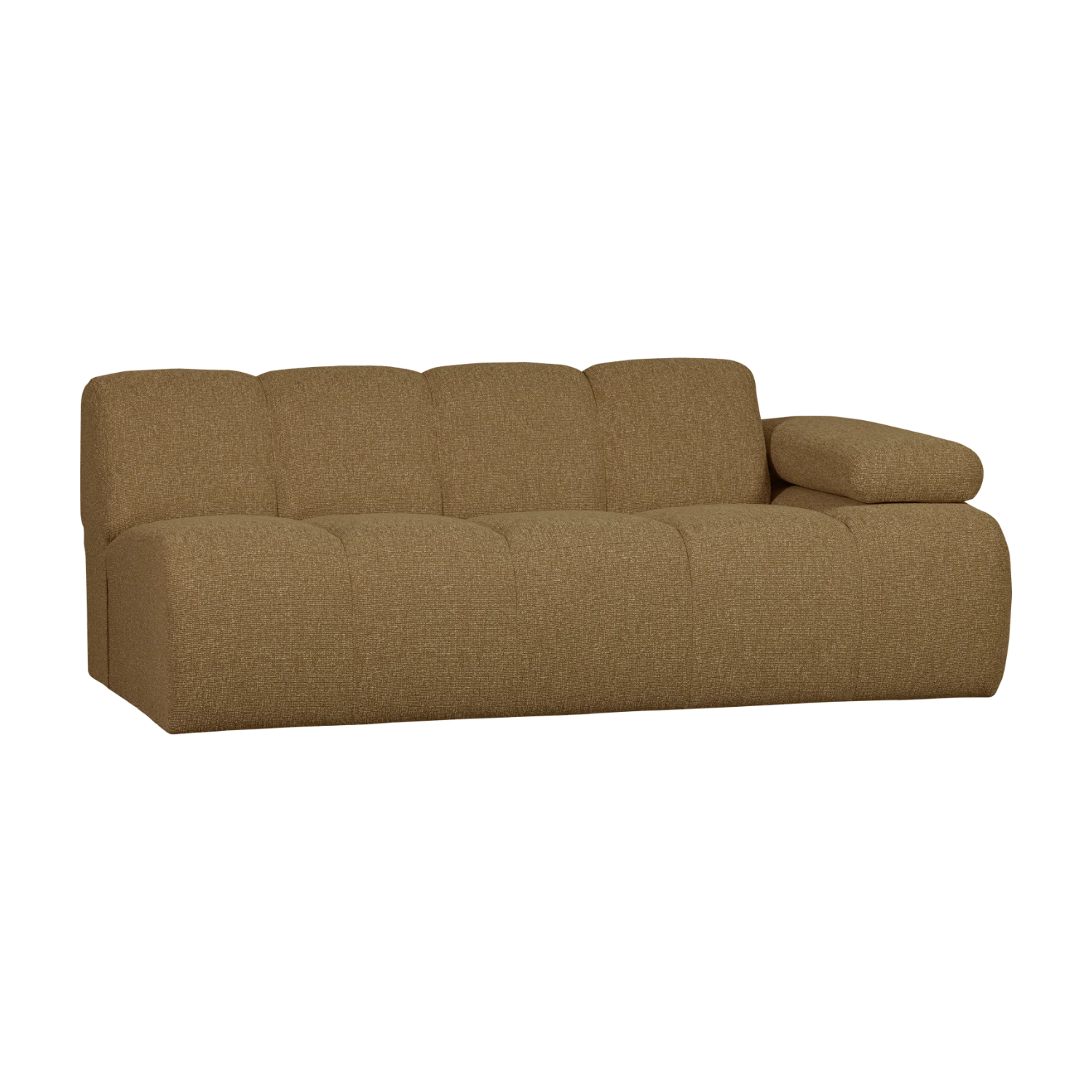 Sofa modułowa MOJO - element 2-osobowy prawostronny ciemny miodowy bouclé