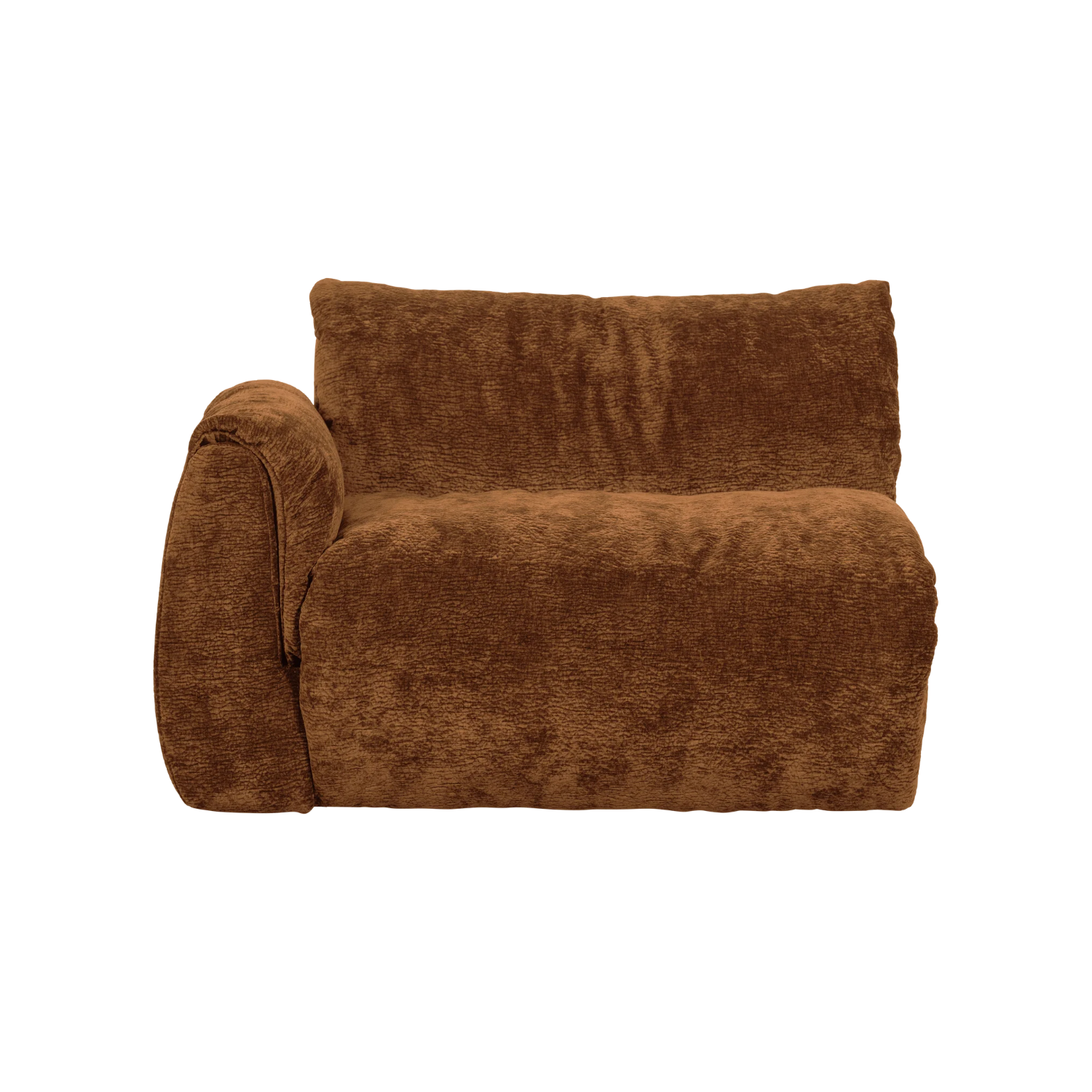 Sofa modułowa BAGGY 3D - element lewostronny brązowy