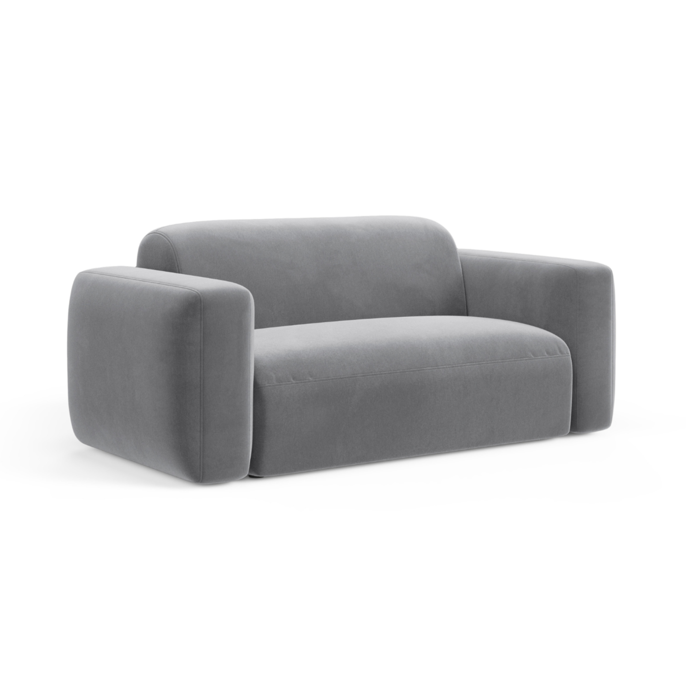 Sofa aksamitna 2-osobowa STRINO szary