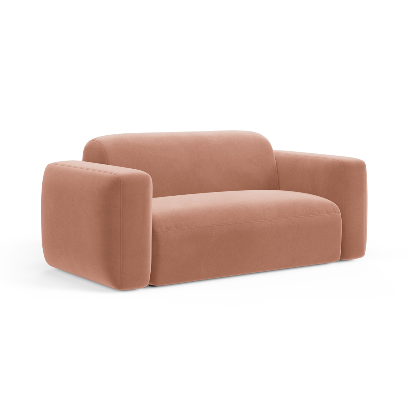 Sofa aksamitna 2-osobowa STRINO różowy