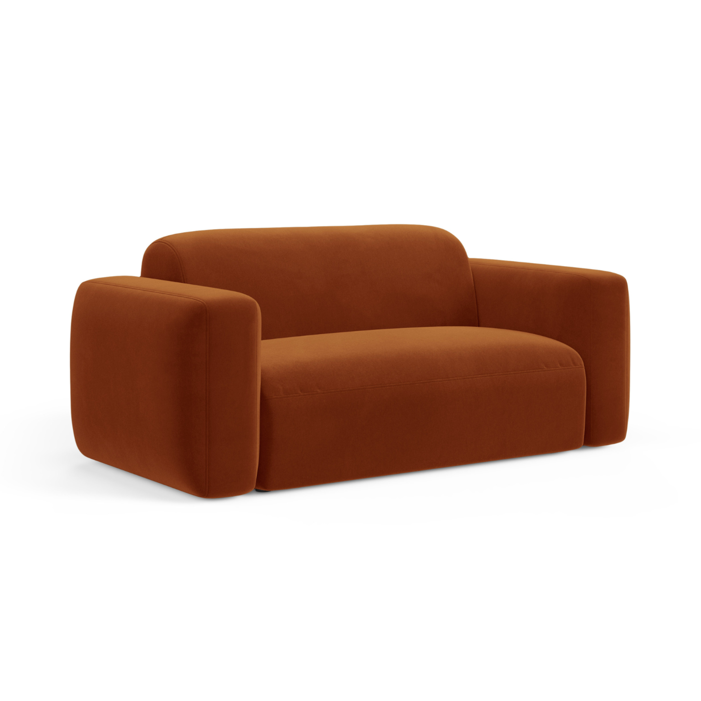 Sofa aksamitna 2-osobowa STRINO terakota