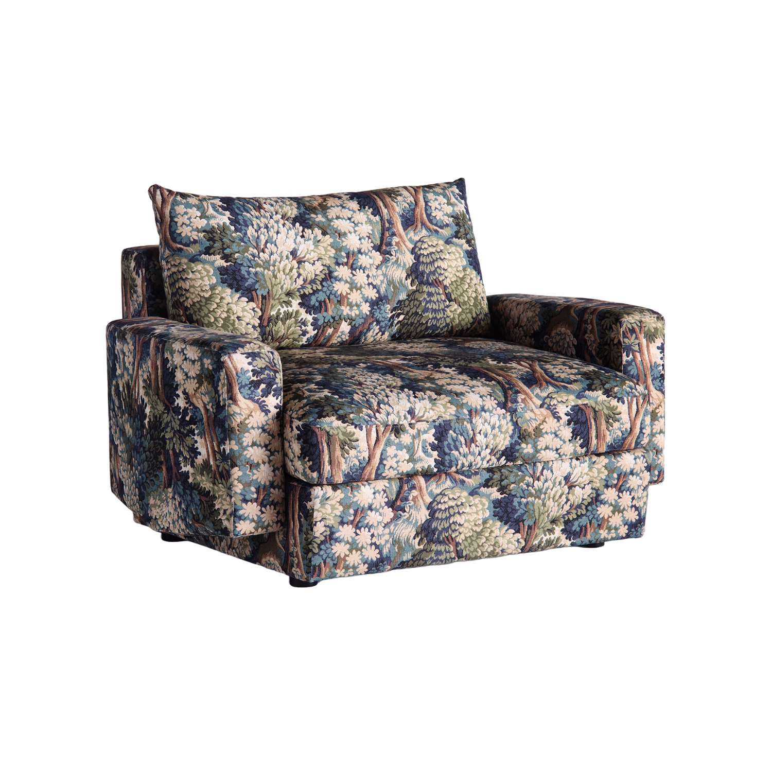 LAUREL armchair with plant motif
