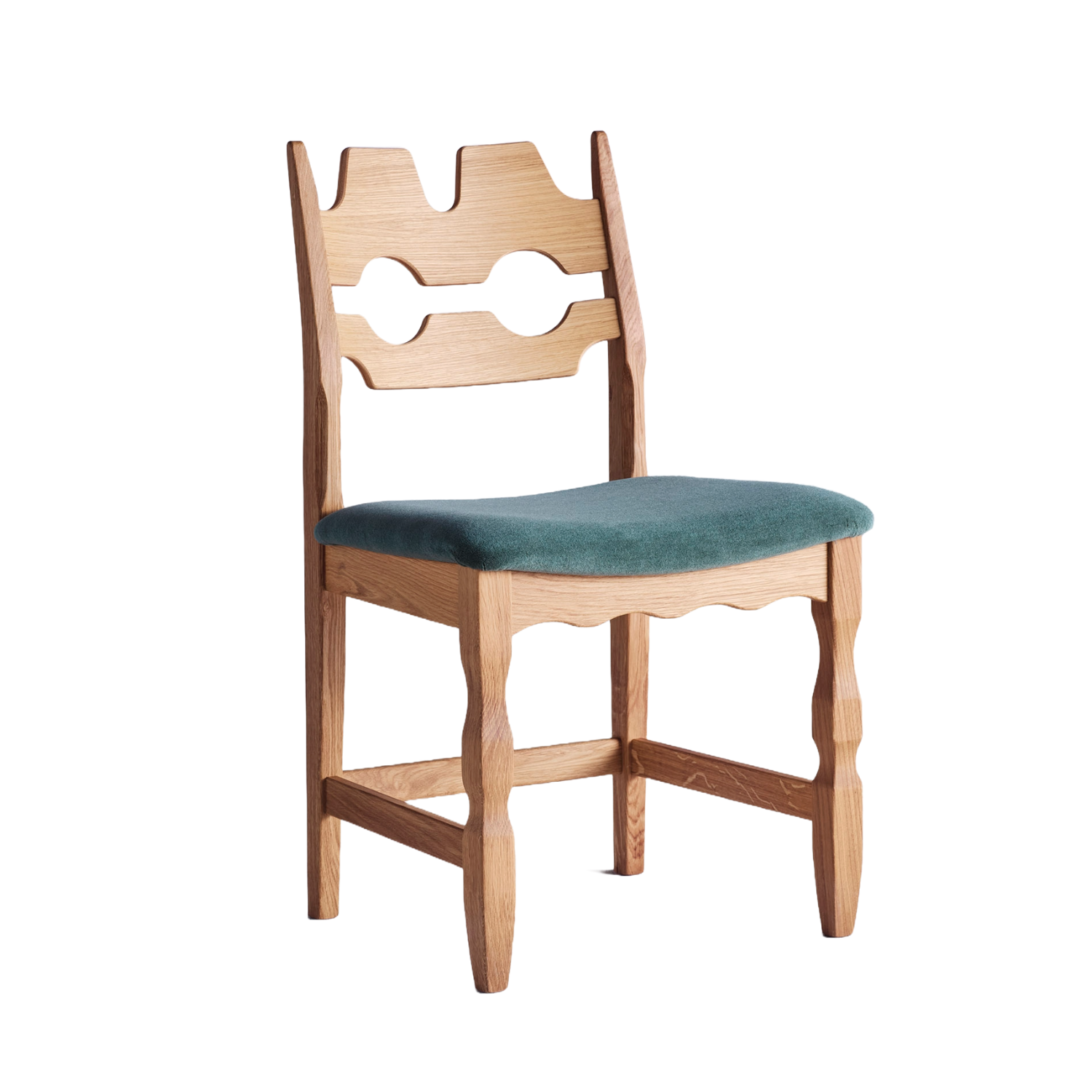 RAZOR Chair blue with oak base