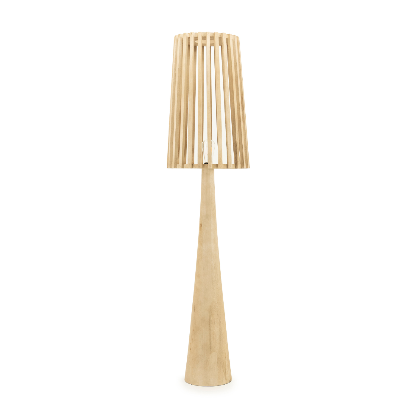 Lampa podłogowa GUARD drewno mango
