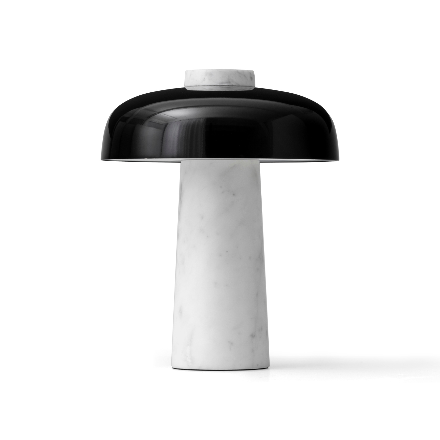 REVERSE table lamp black shade with marble base