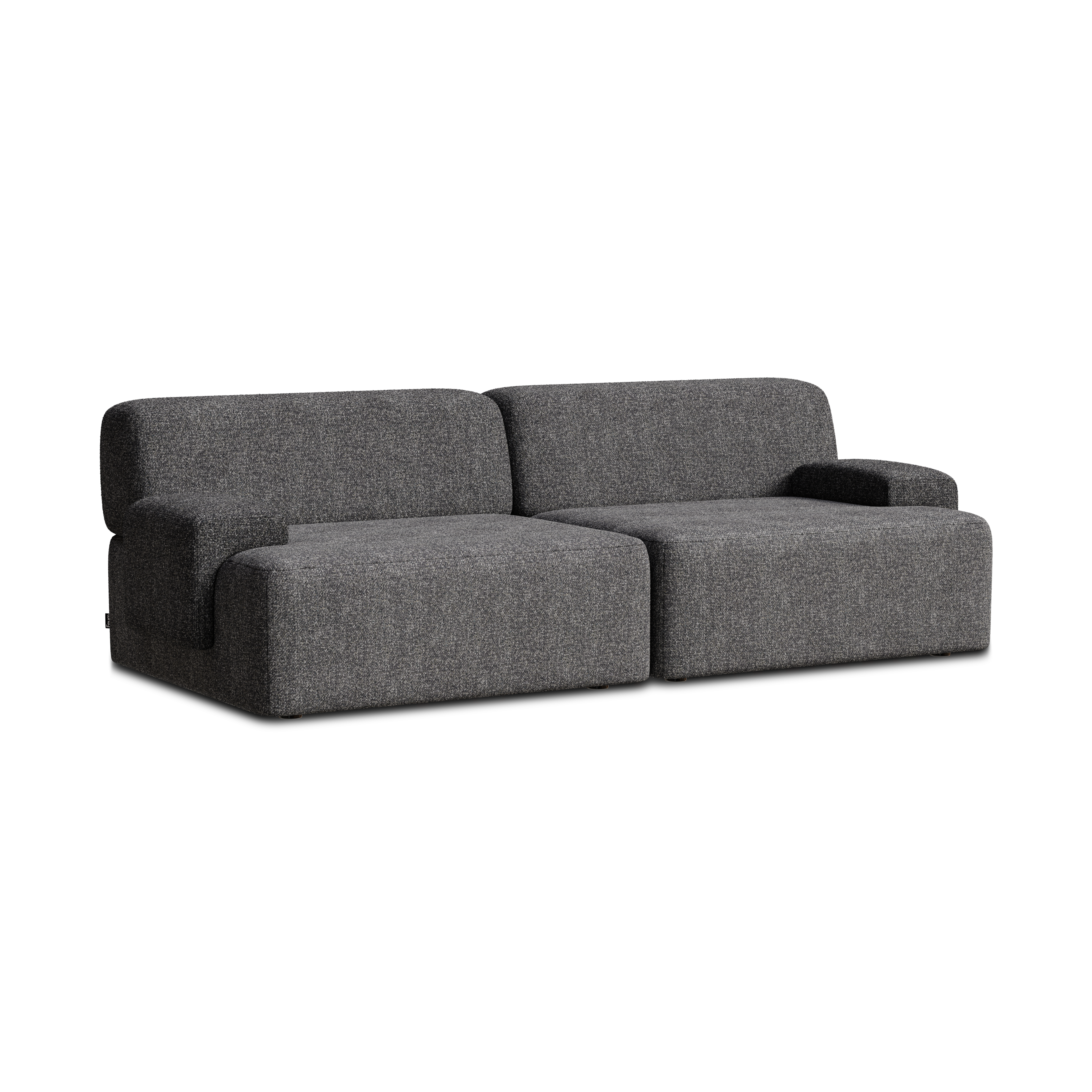 UMI gray modular 2-seater sofa