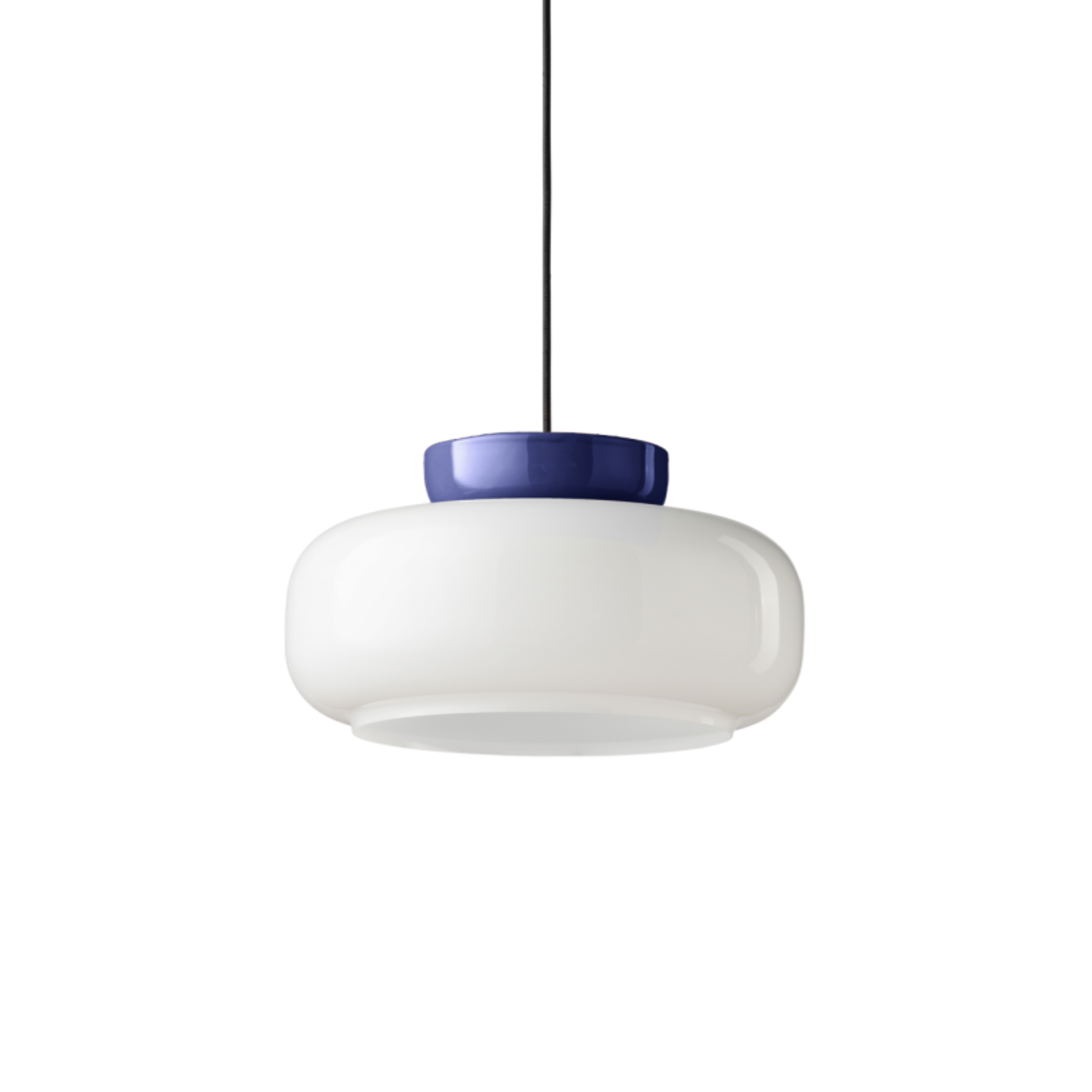 Lampa wisząca ceramiczna MARACANÀ mleczny z granatowym