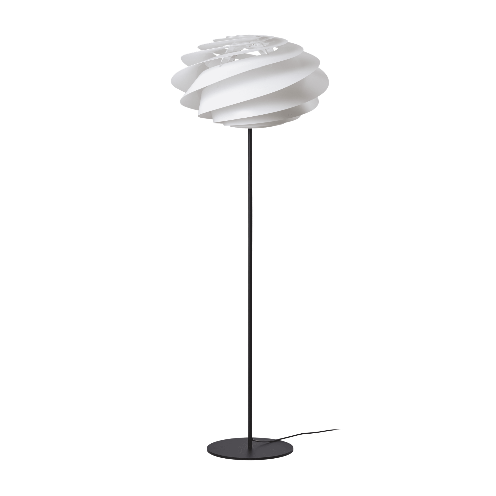 Lampa podłogowa MODEL 331 SWIRL biały z czarną podstawą