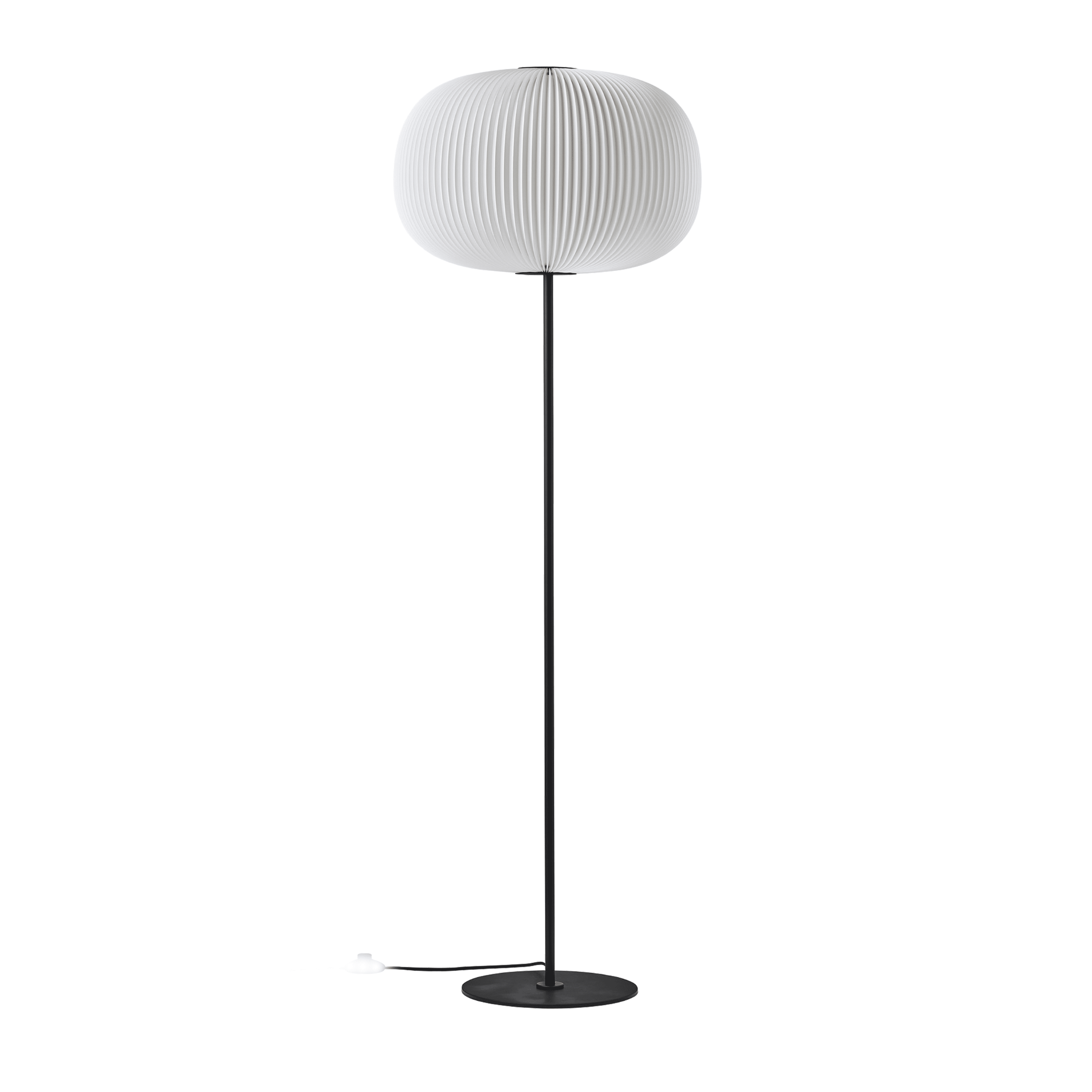 Lampa podłogowa MODEL 332 LAMELLA biały z czarną podstawą