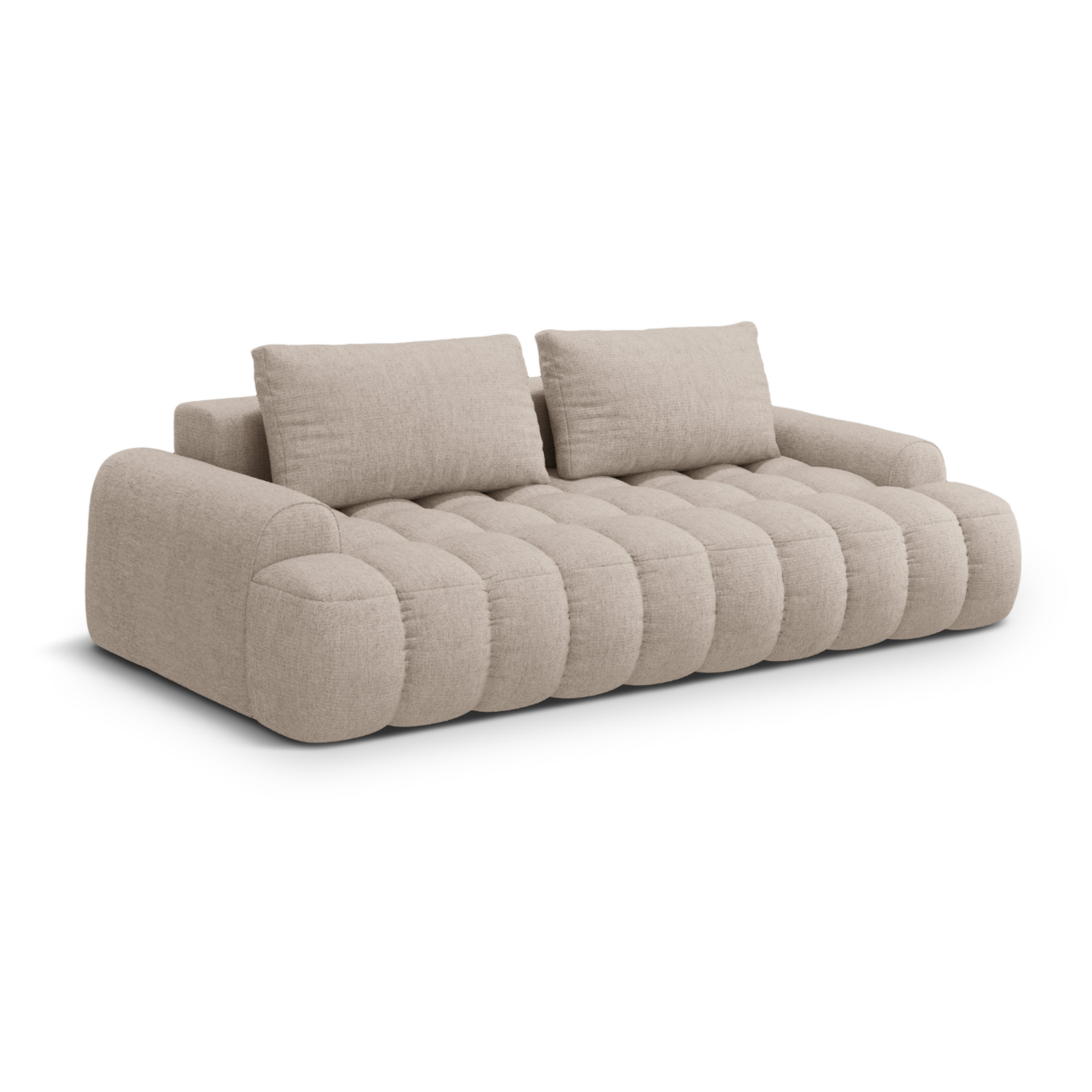 Sofa z funkcją spania 4-osobowa LINZ piaskowy
