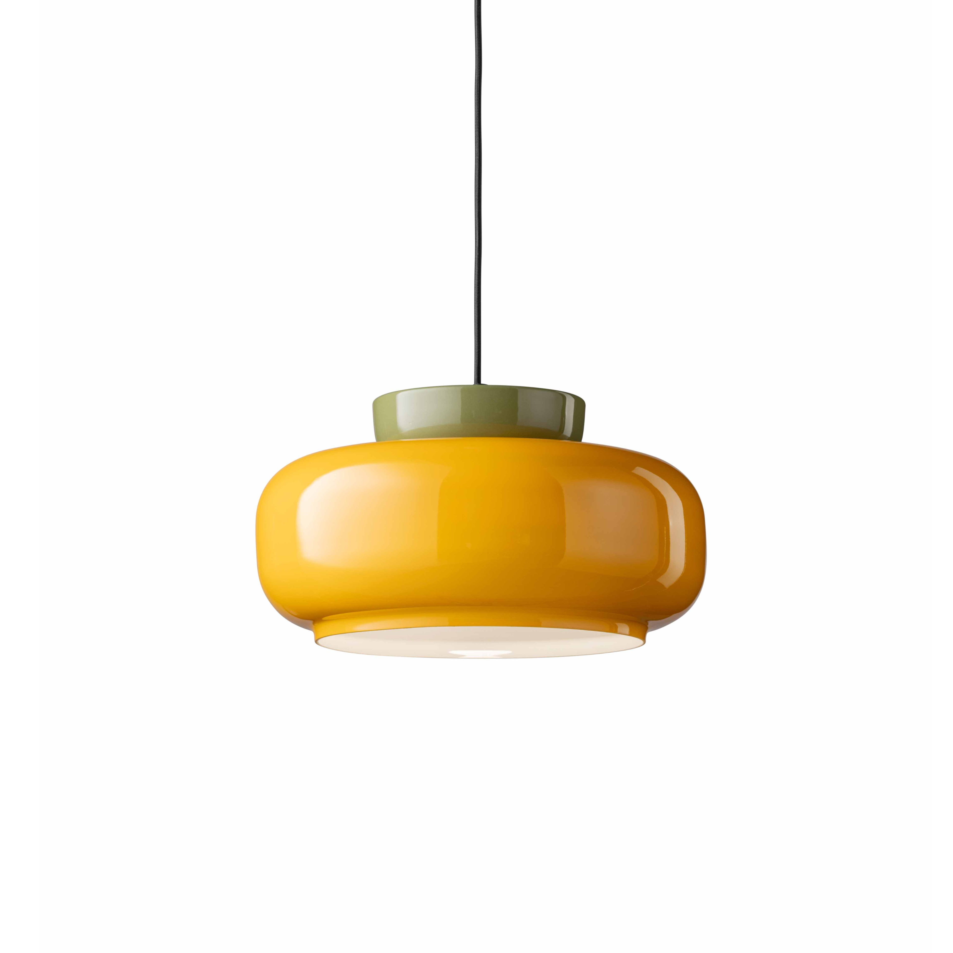 Lampa wisząca ceramiczna MARACANÀ żółty z szałwiowym