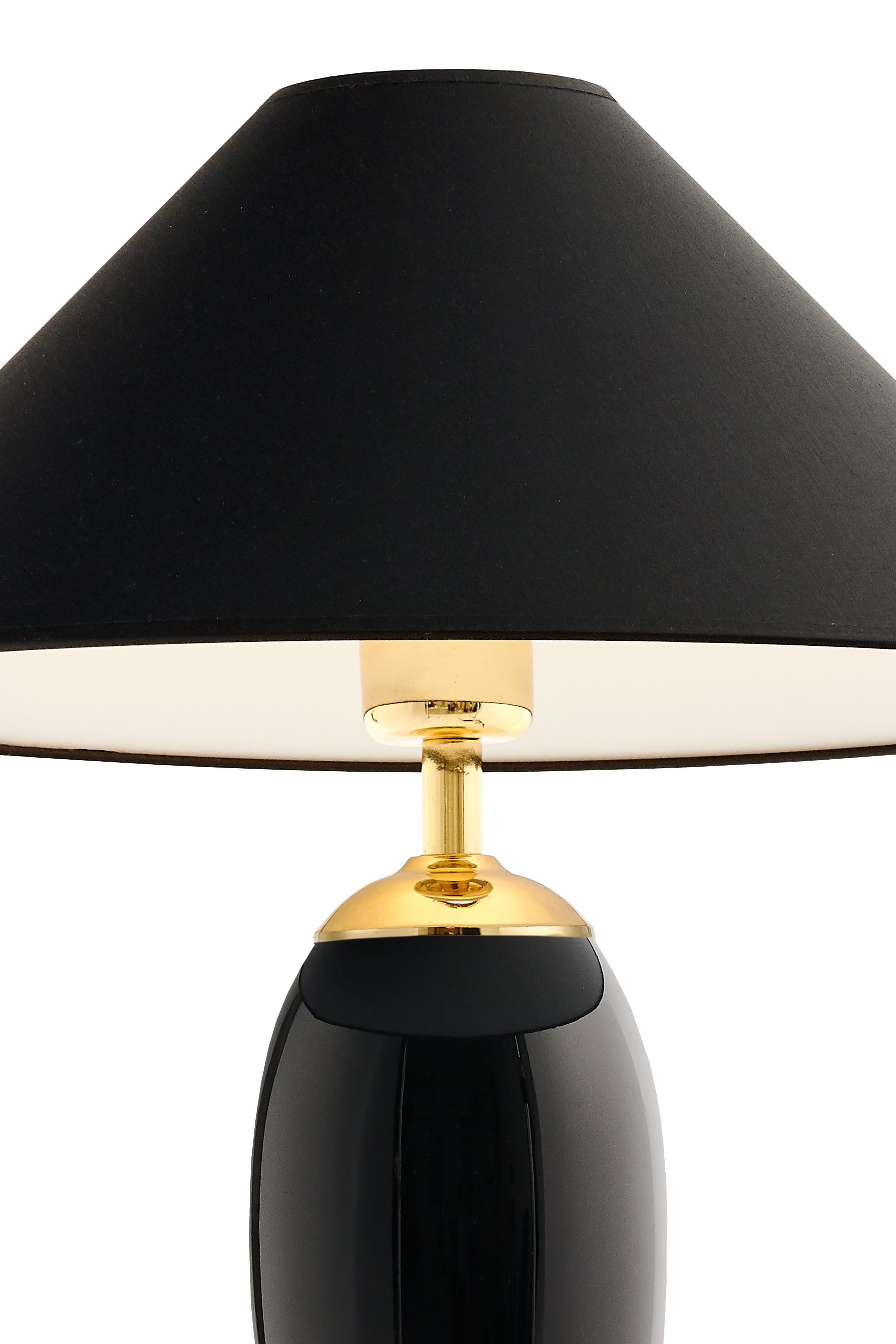 Lampa stołowa REA czarny z czarną podstawą i złotym wykończeniem
