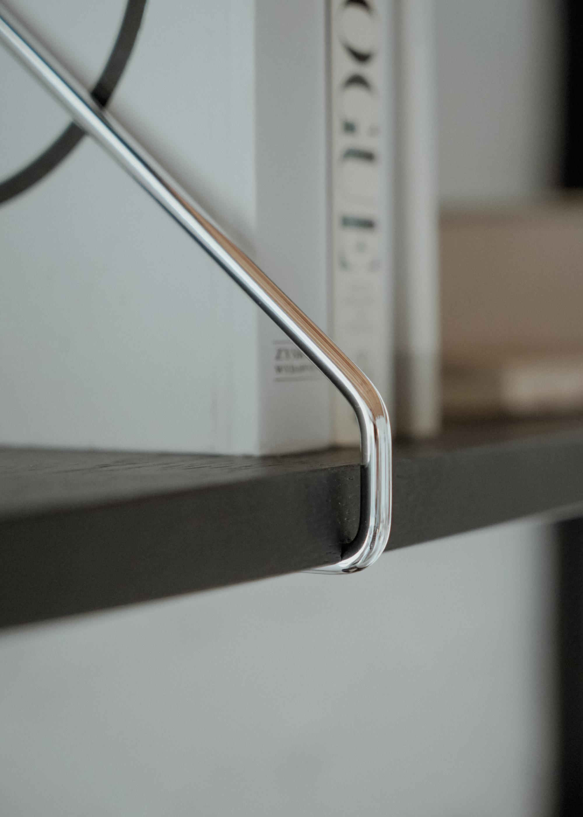 Regał ścienny RODD DUO hebanowe drewno dębowe