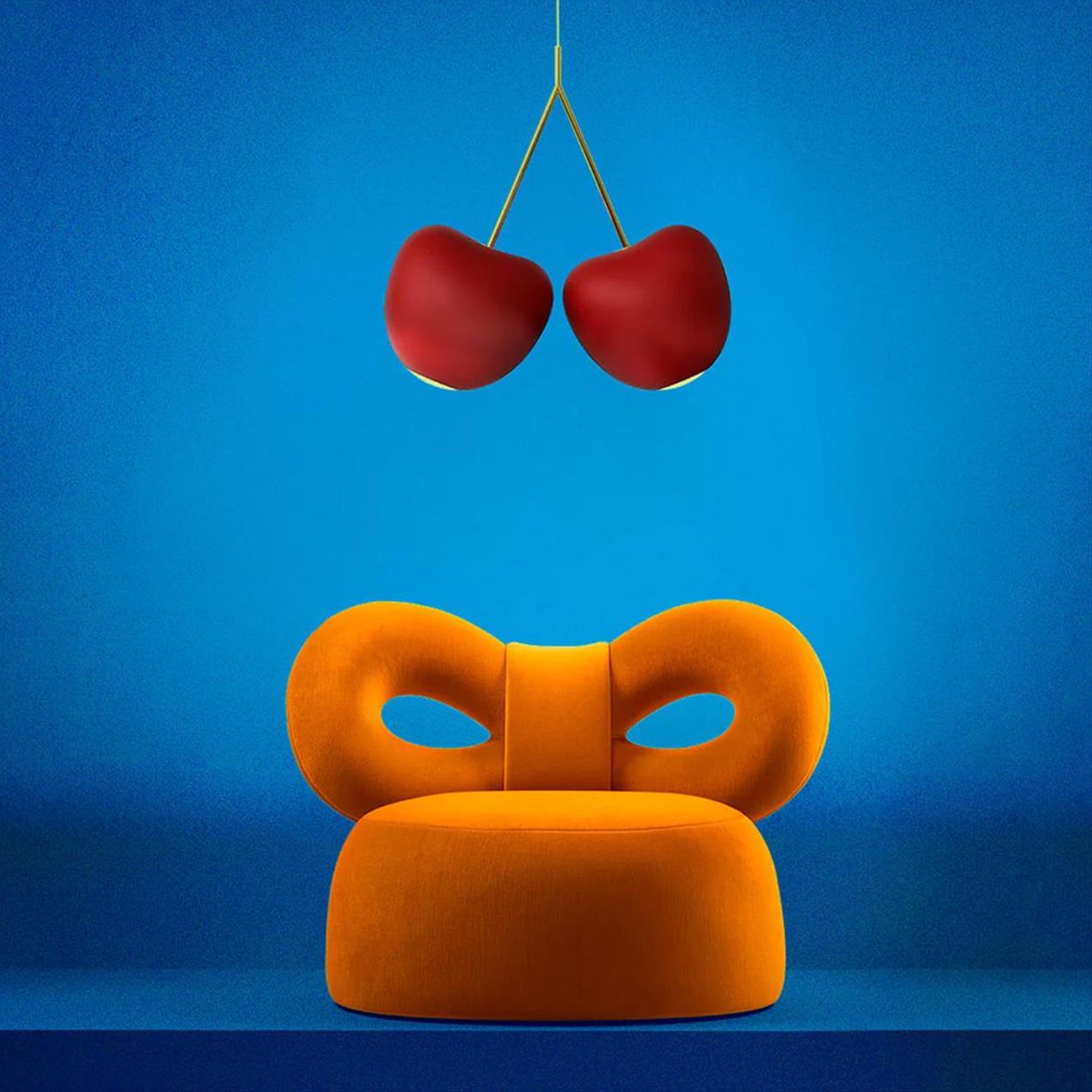 RIBBON armchair red