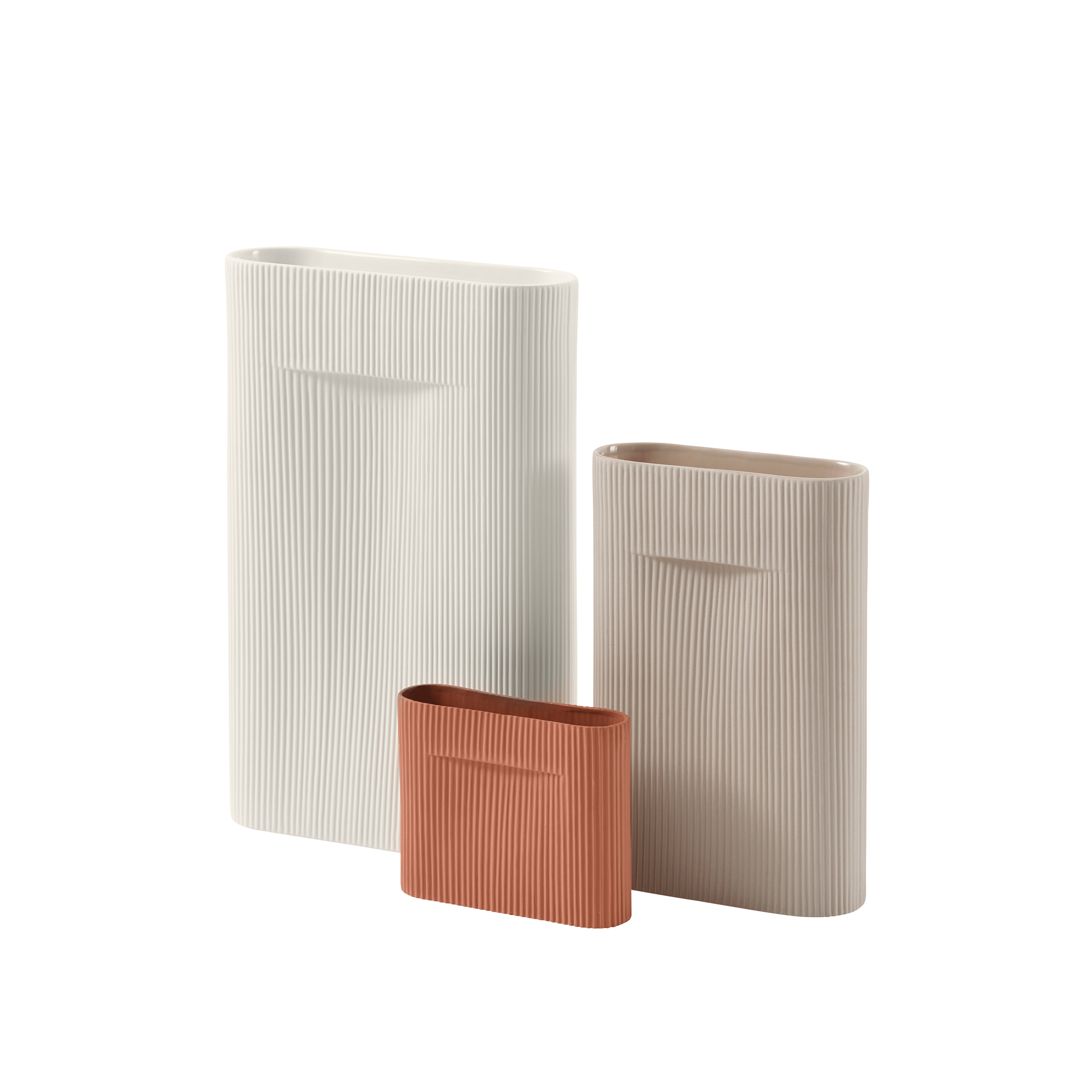 Wazon ceramiczny RIDGE złamana biel