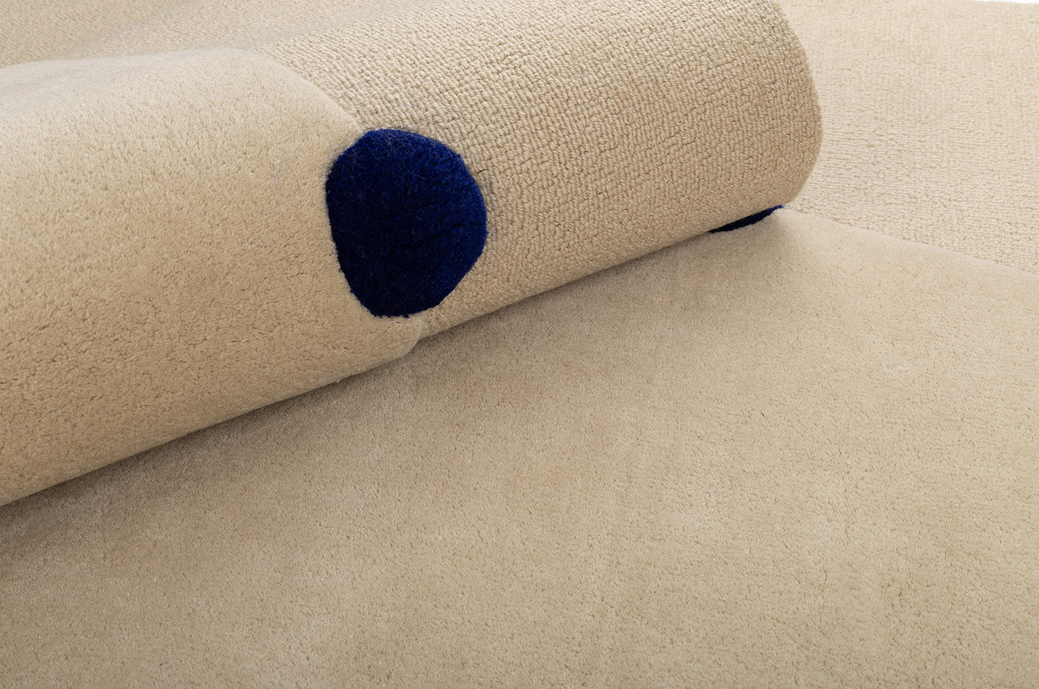 Dywan ROME beżowy z kobaltowym do salonu – Carpets & More
