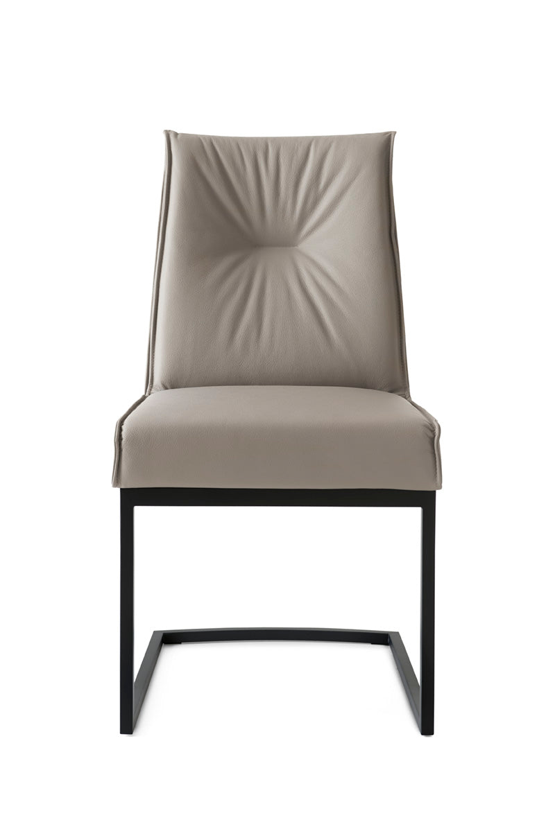 Chair ROMY taupe seat with black base