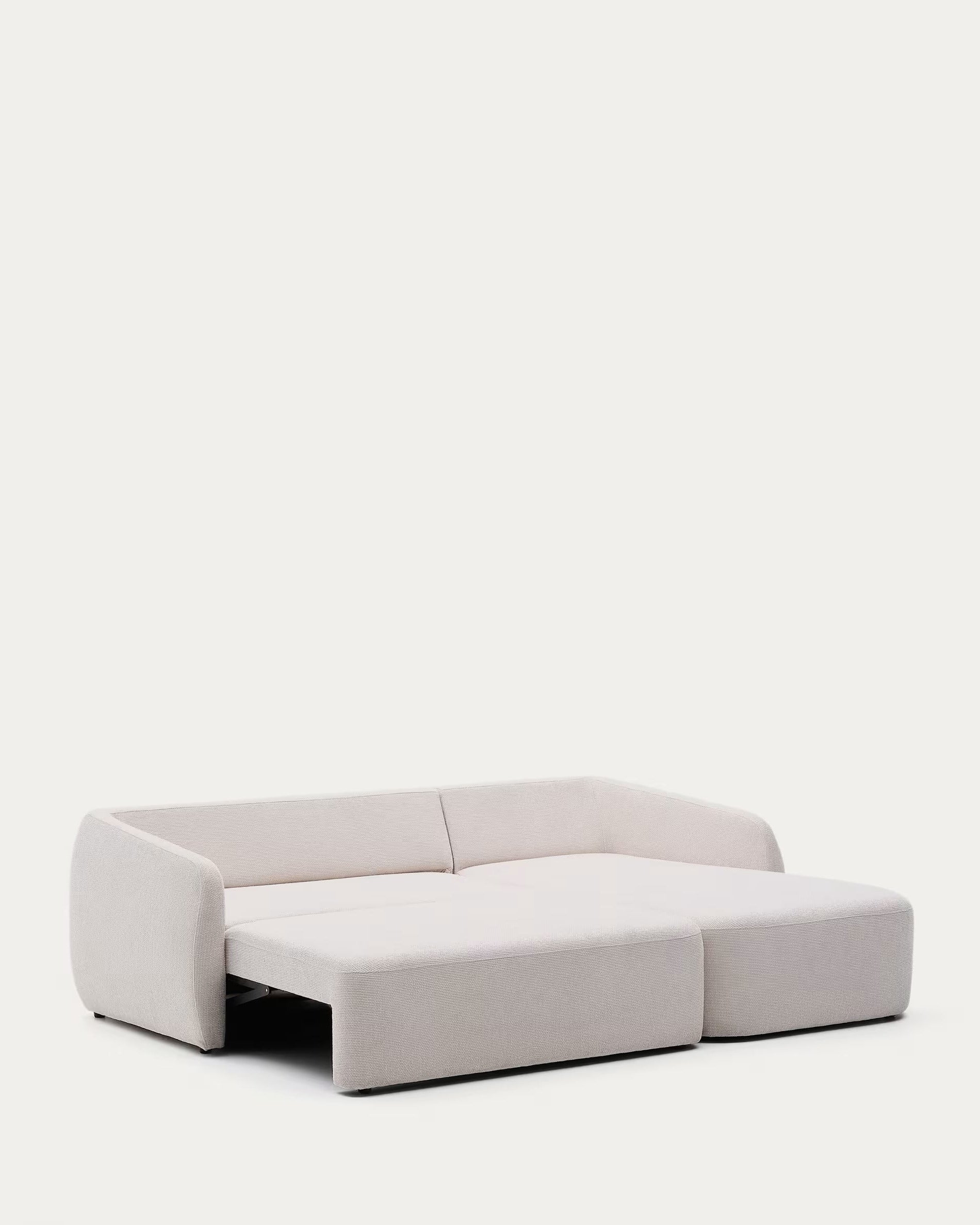 Sofa narożna lewostronna rozkładana 3-osobowa LAIRA écru
