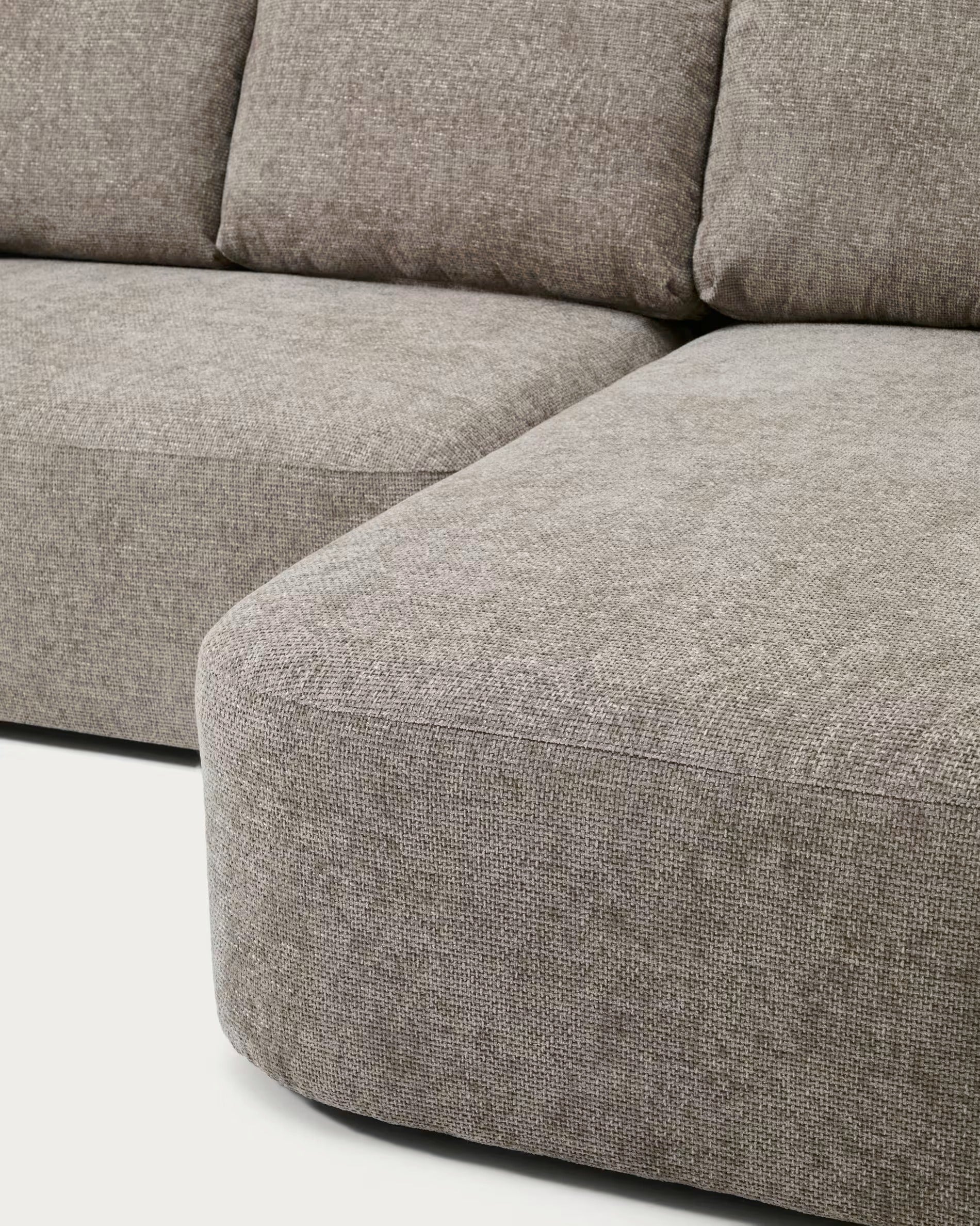 Right-facing 3-seater sofa bed LAIRA taupe