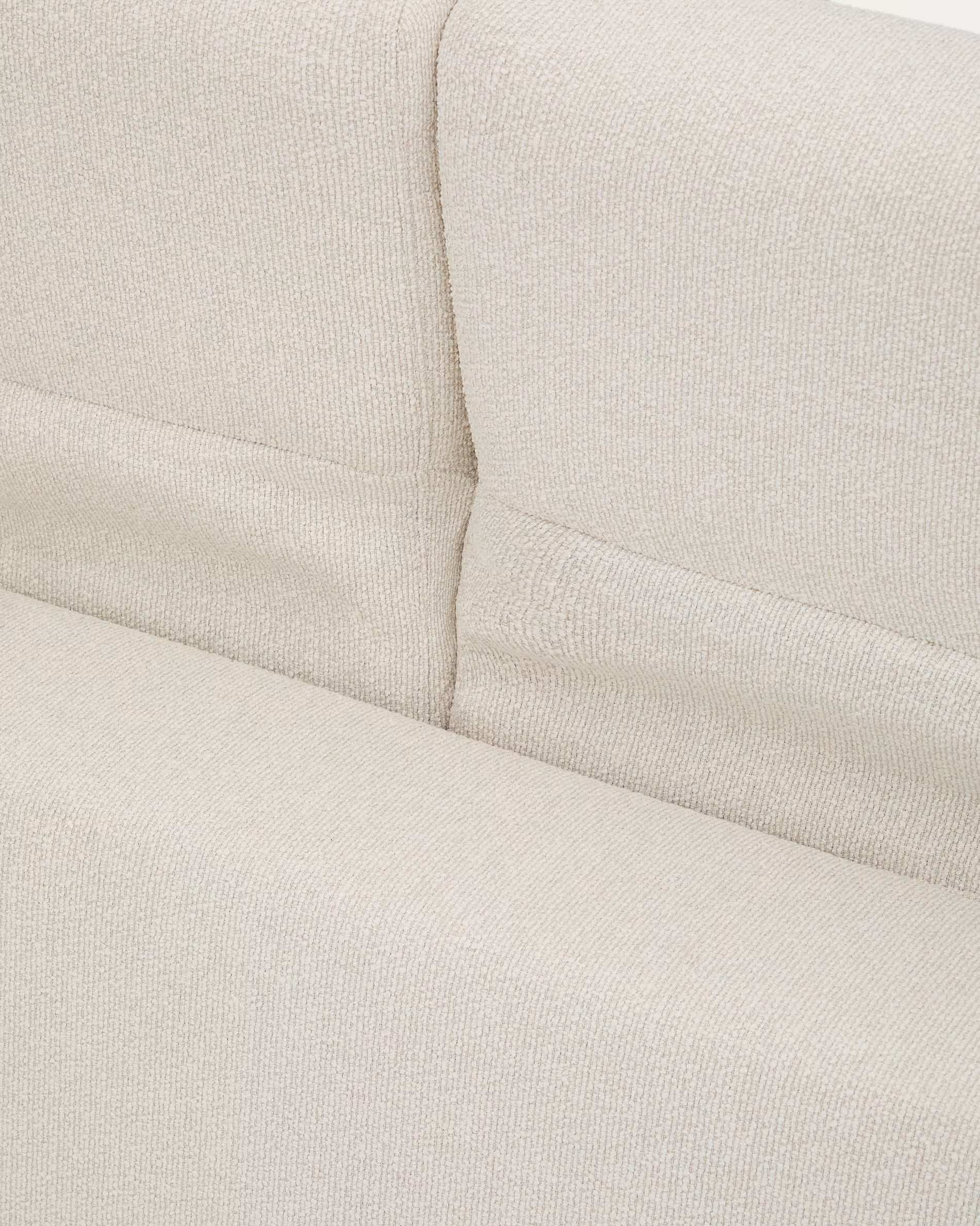 Sofa 3-osobowa AURUM ecru szenil z ciemnoszarą podstawą