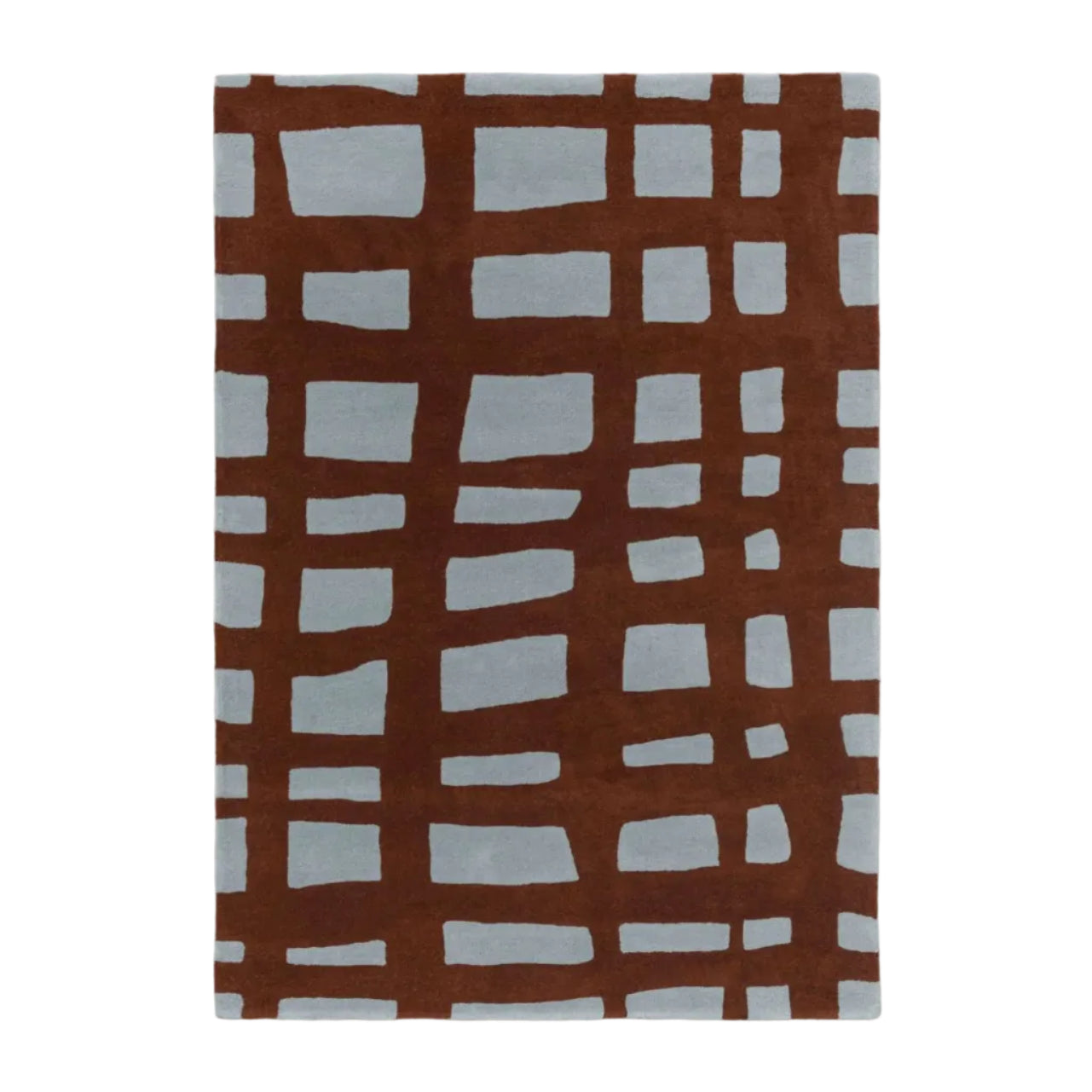 Teppich ARLO BRICK bordeaux mit Grau