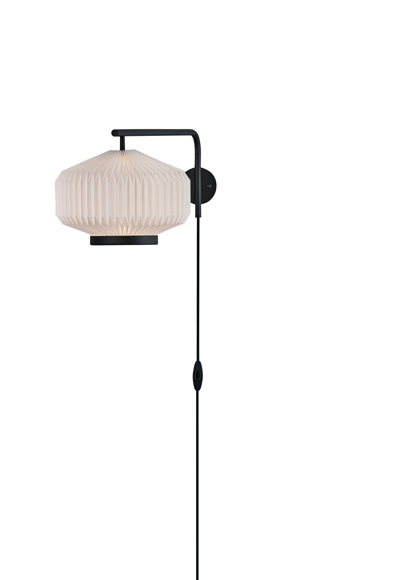 Lampa ścienna MODEL 286 SHIBUI biały z czarną podstawą