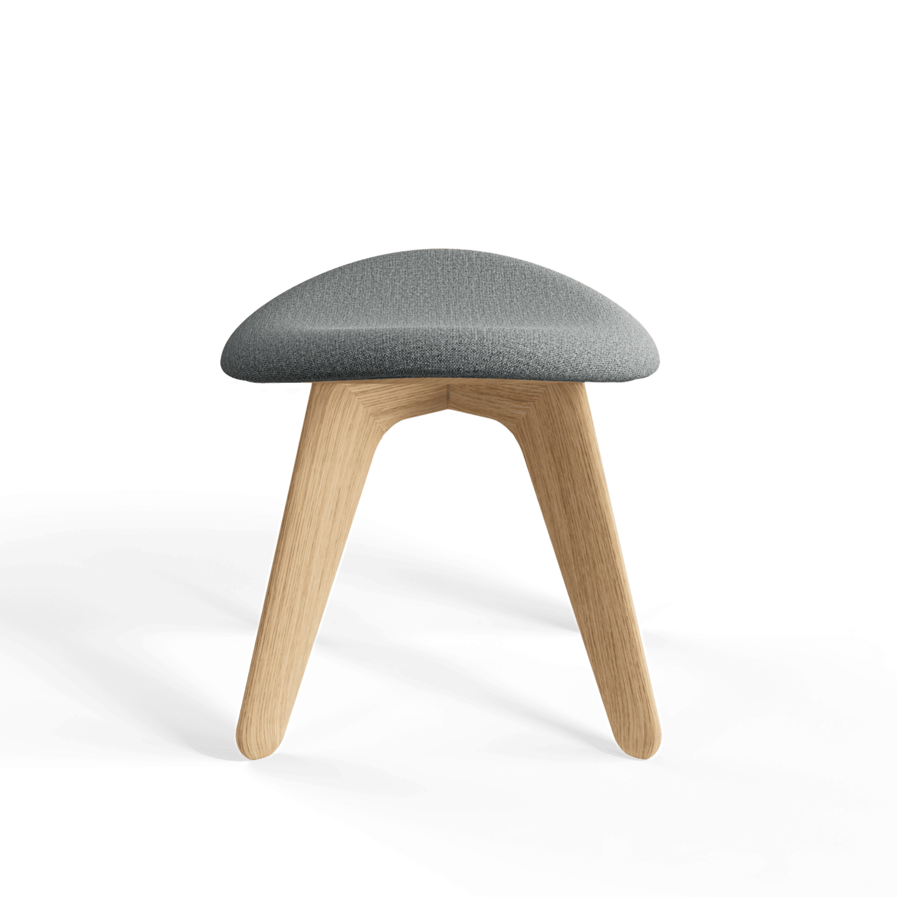 SLAB Gray Footrest with Oak Base