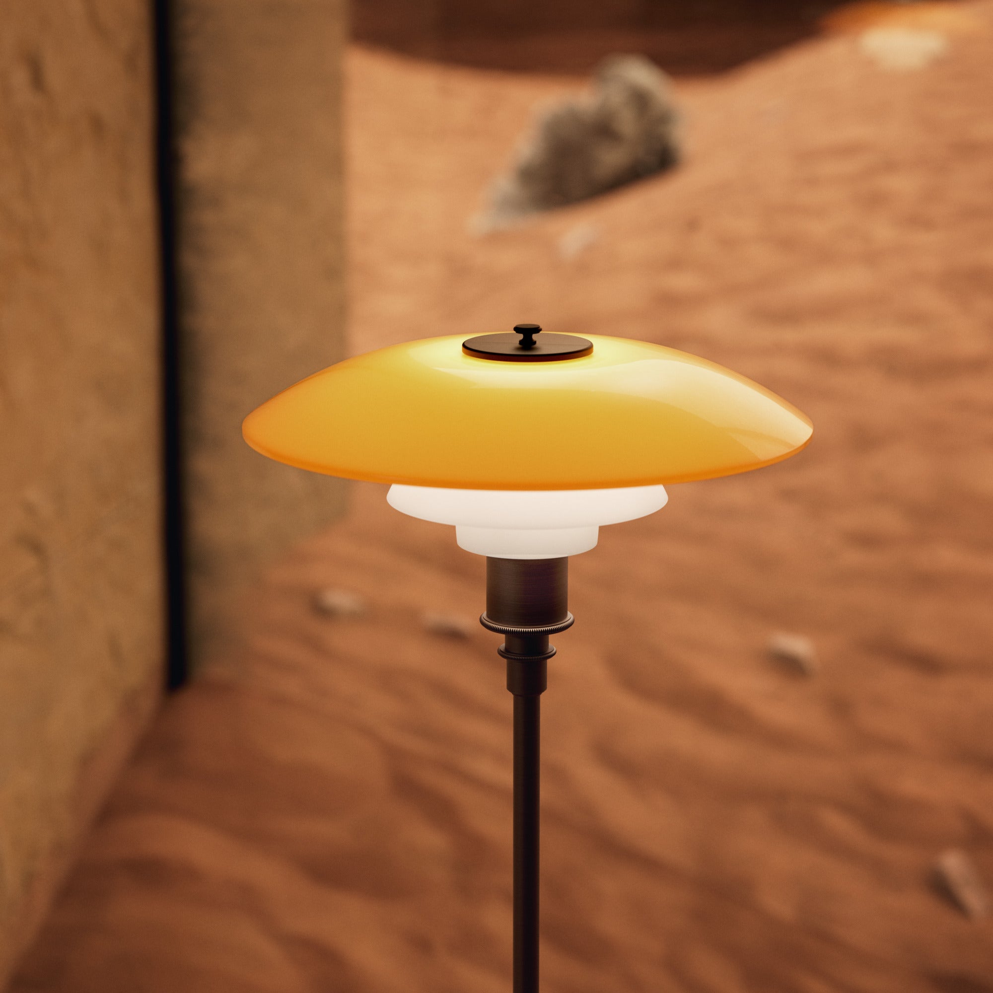 Stehlampe PH 3½-2½ bernsteinfarben