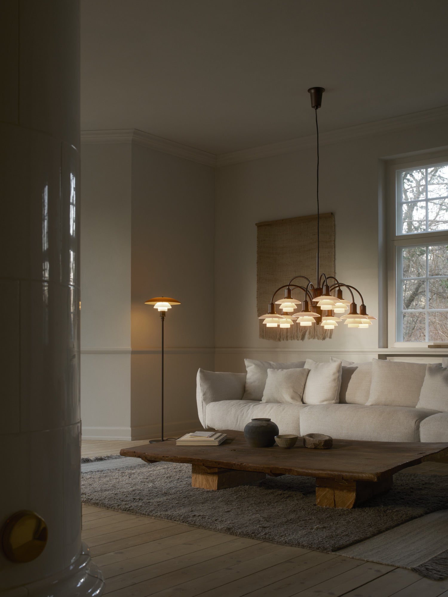 Stehlampe PH 3½-2½ bernsteinfarben