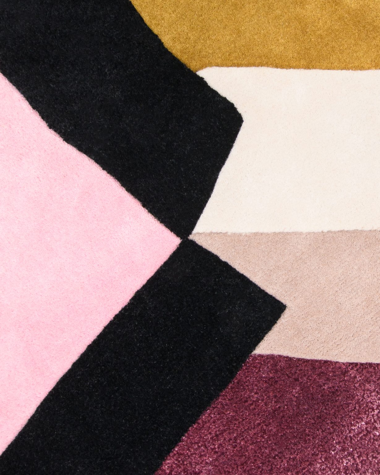 Dywan dekoracyjny asymetryczny STARLINE różowy z musztardowym