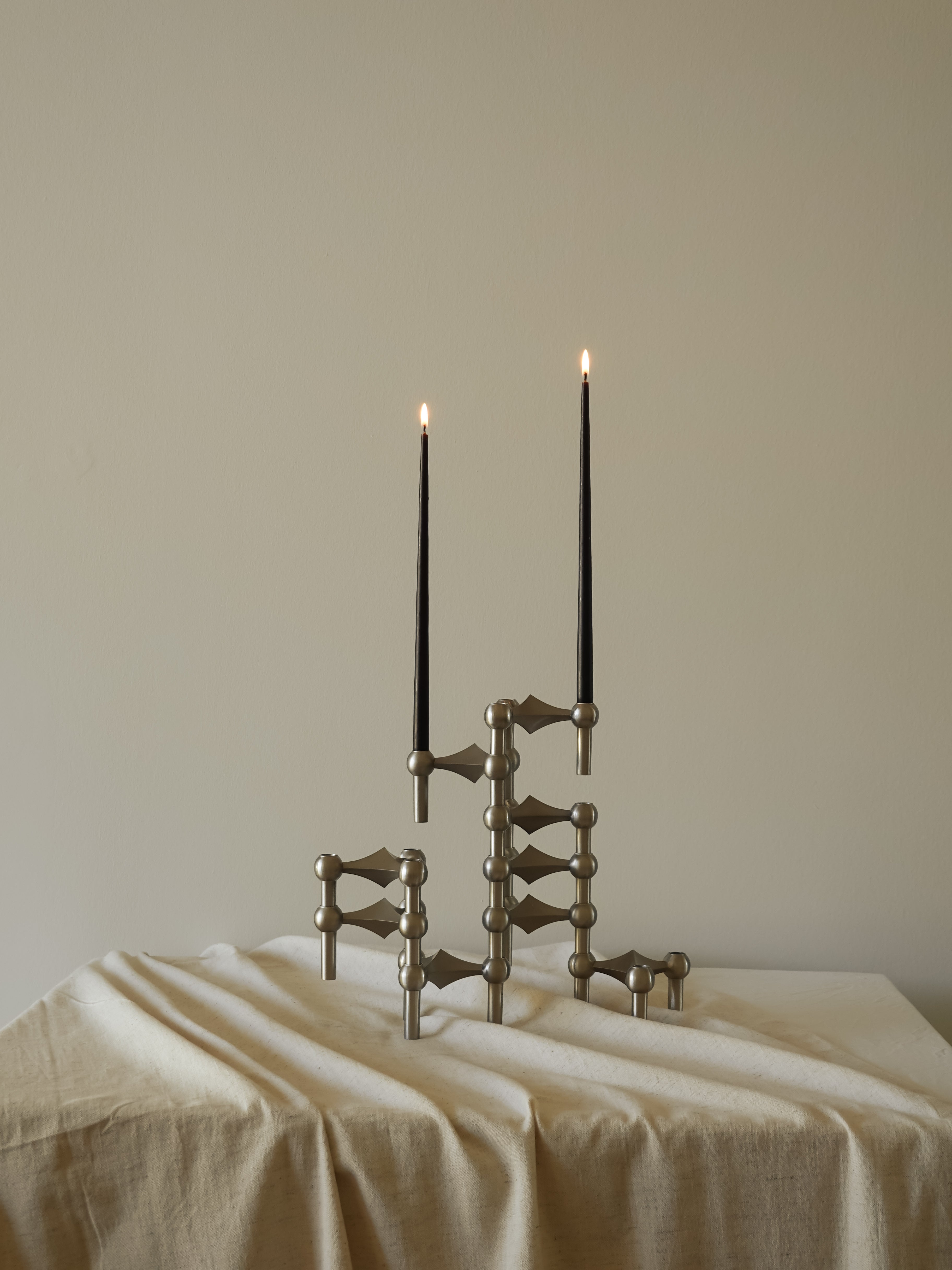 STOFF NAGEL Candle Holder Brushed Chrome