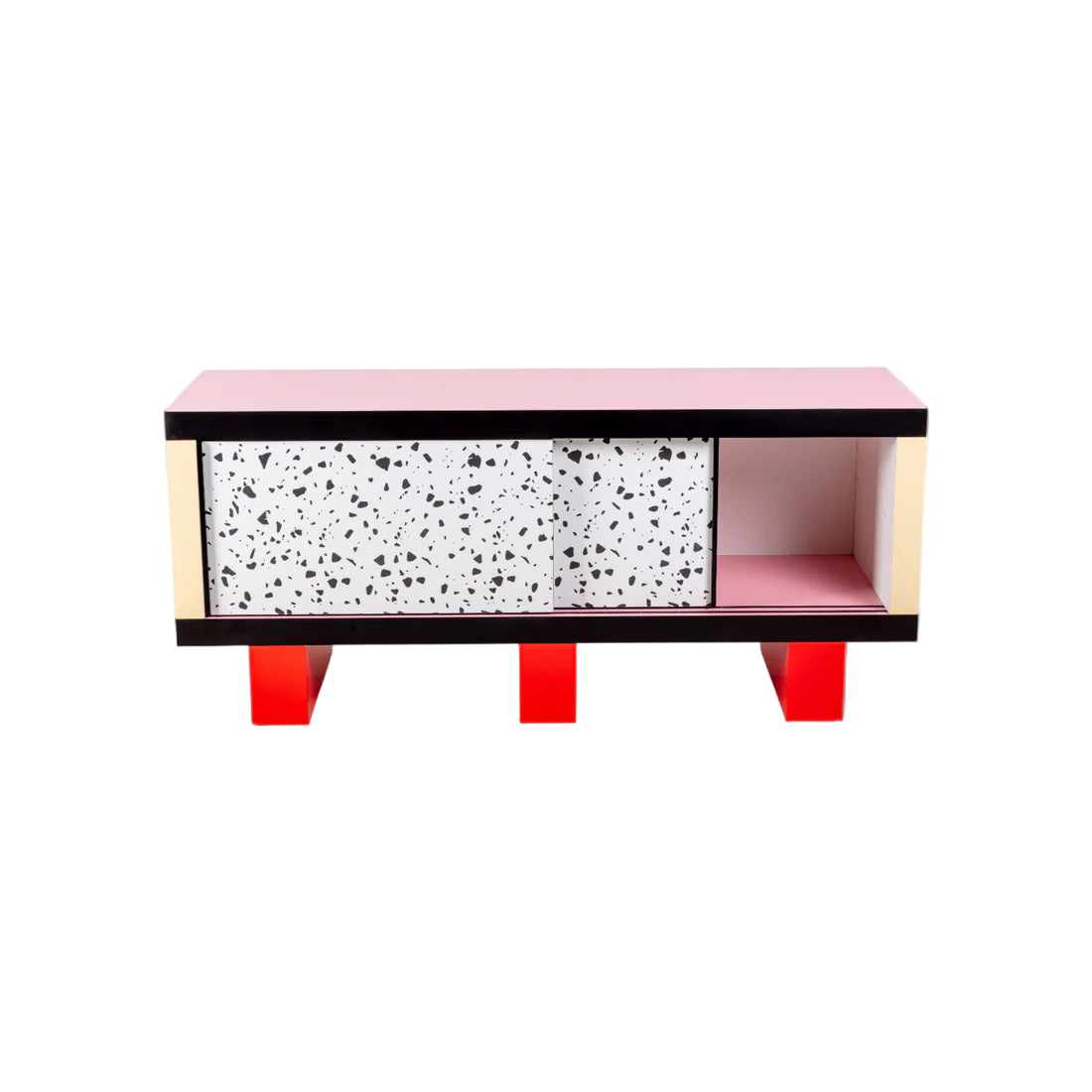 SUPERCABINET TERRAZZO white with pink and red