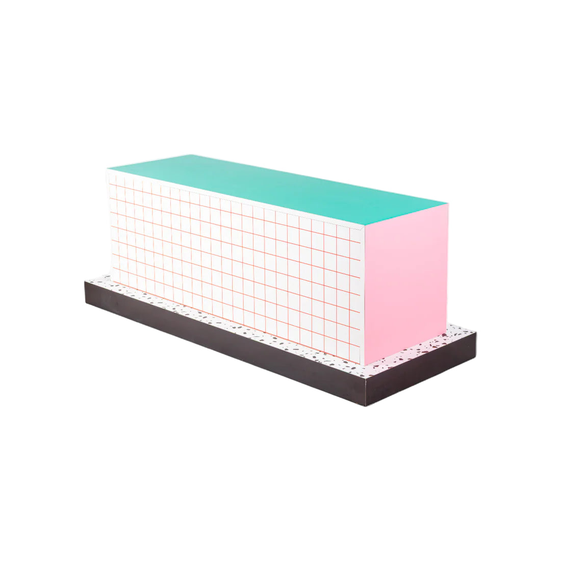 Komoda SUPERCABINET RED GRID biały z turkusowym