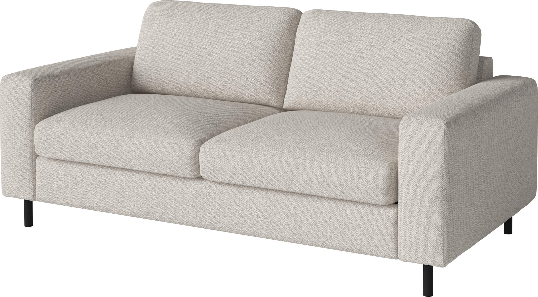Sofa 2-osobowa SCANDINAVIA czarna metalowa podstawa