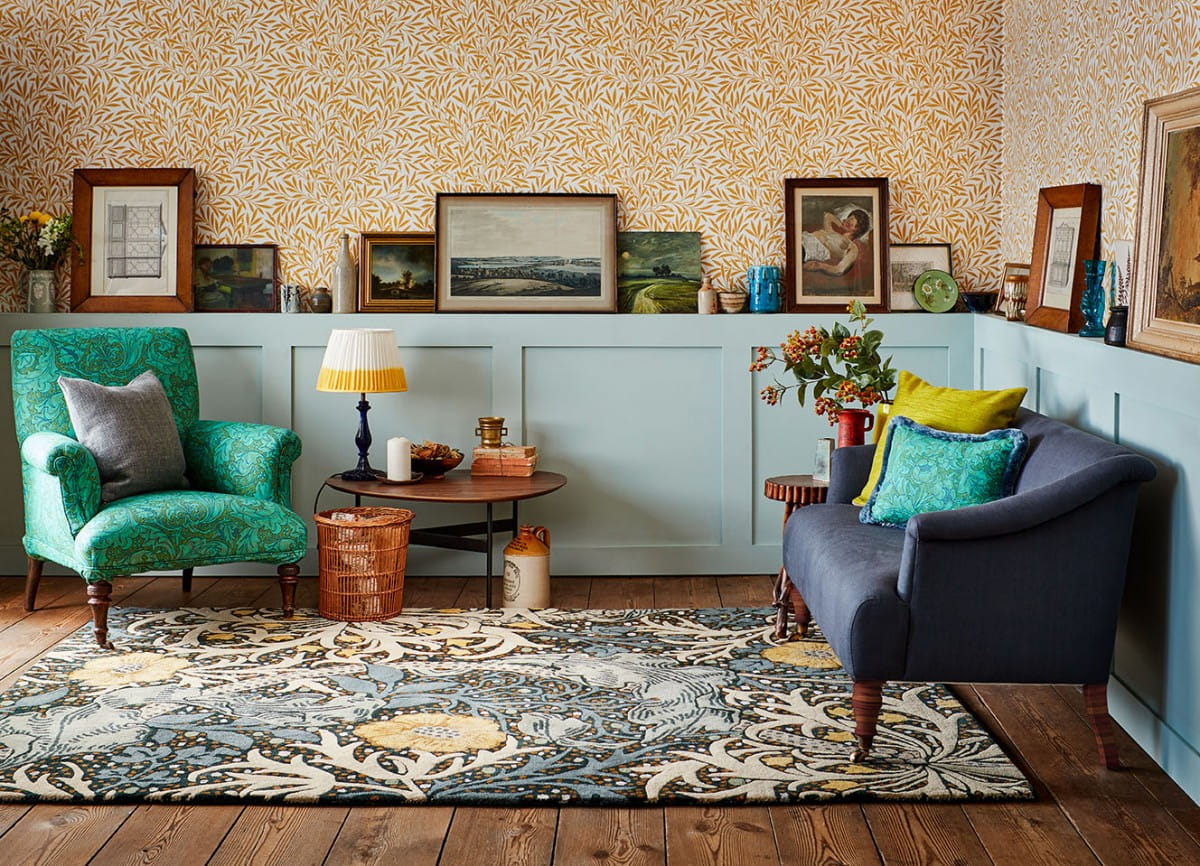 Dywan SEAWEED TEAL niebiesko-żółty